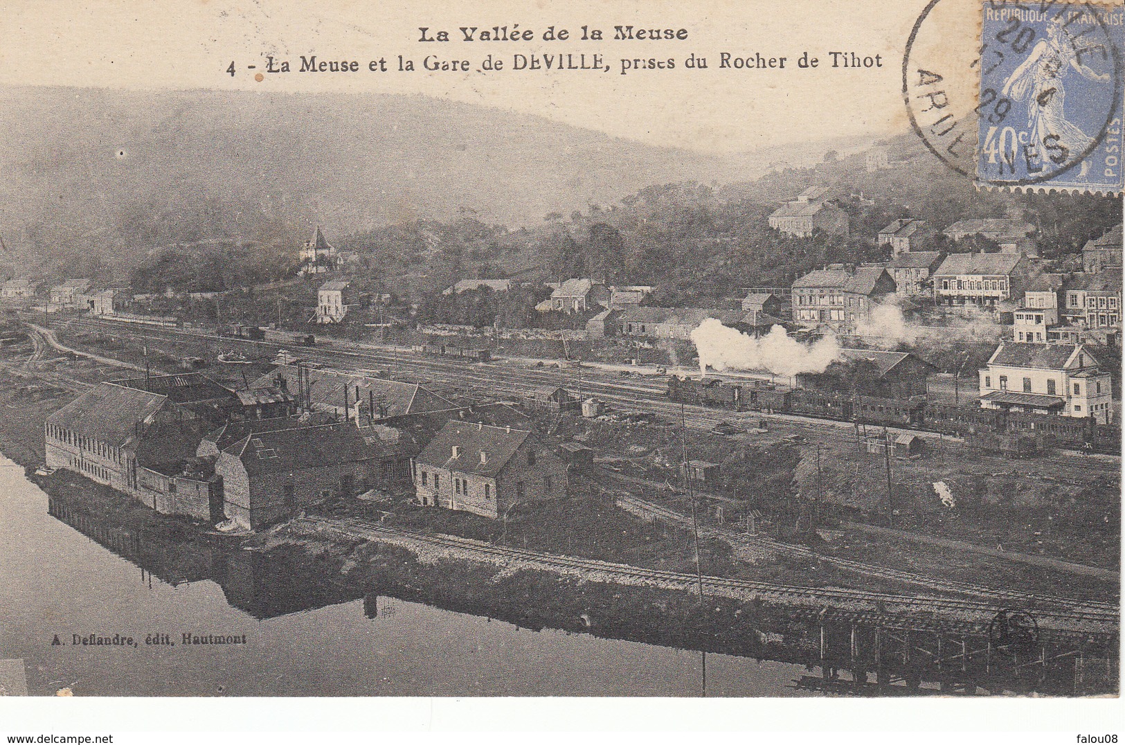 Deville - La Meuse Et La Gare Prises Du Rocher De Tihot  - 4 - Autres & Non Classés