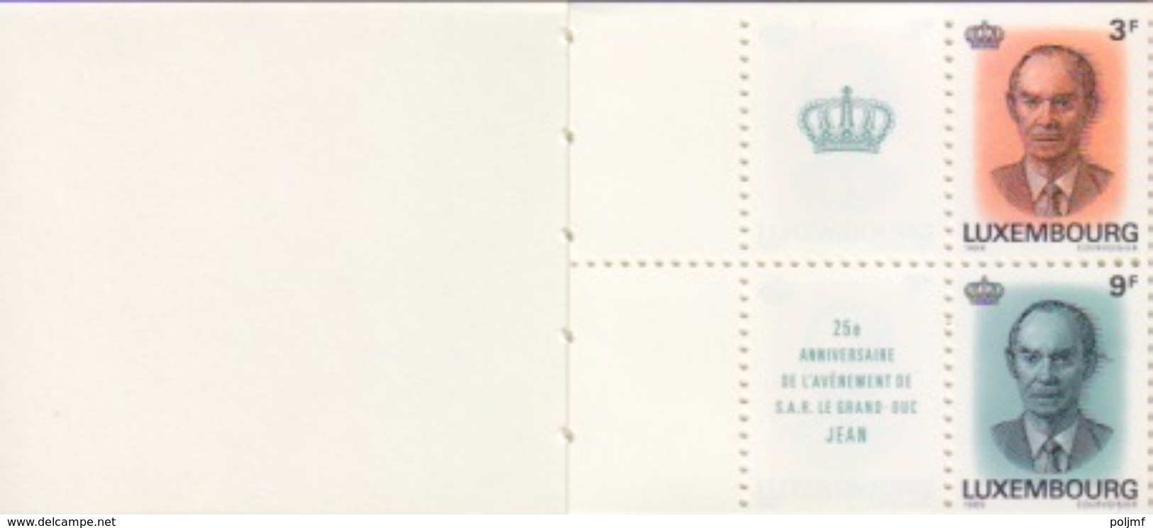 Carnet Complet à 60F De 10 TP N° 1175 X 5, 1176 X 5 (25° Ann De L'avénement Du Gd Duc Jean). C 1175 De 1989 - Postzegelboekjes