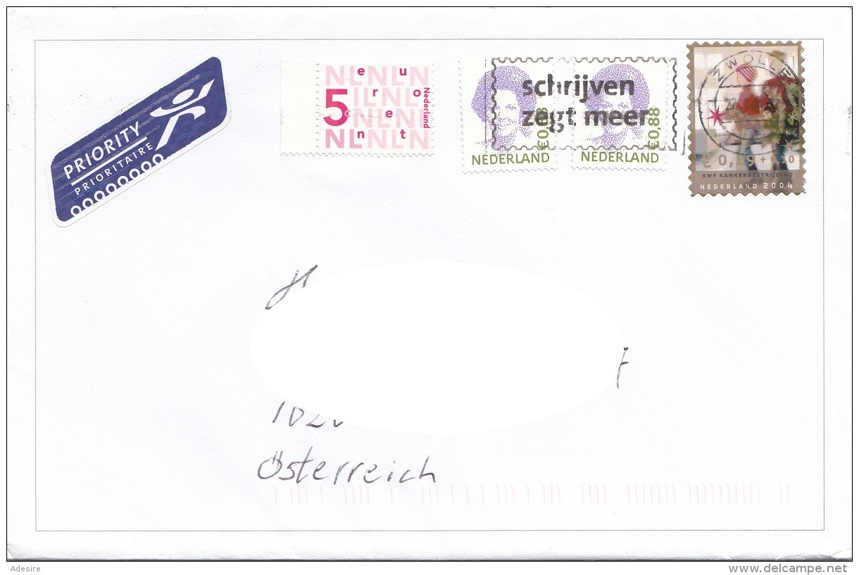 NIEDERLANDE - 3 Fach Frankierung Auf Brief - Lettres & Documents