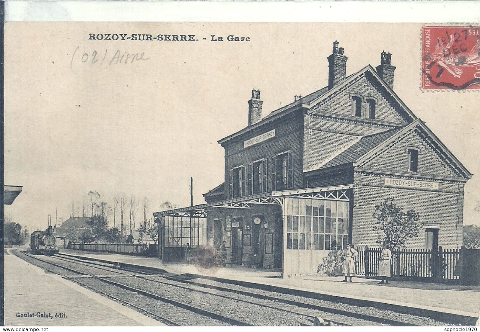 SOMME - 80  - ROSOY SUR SERRE - La Gare - Petite Animation Et Matériel - Estaciones Con Trenes