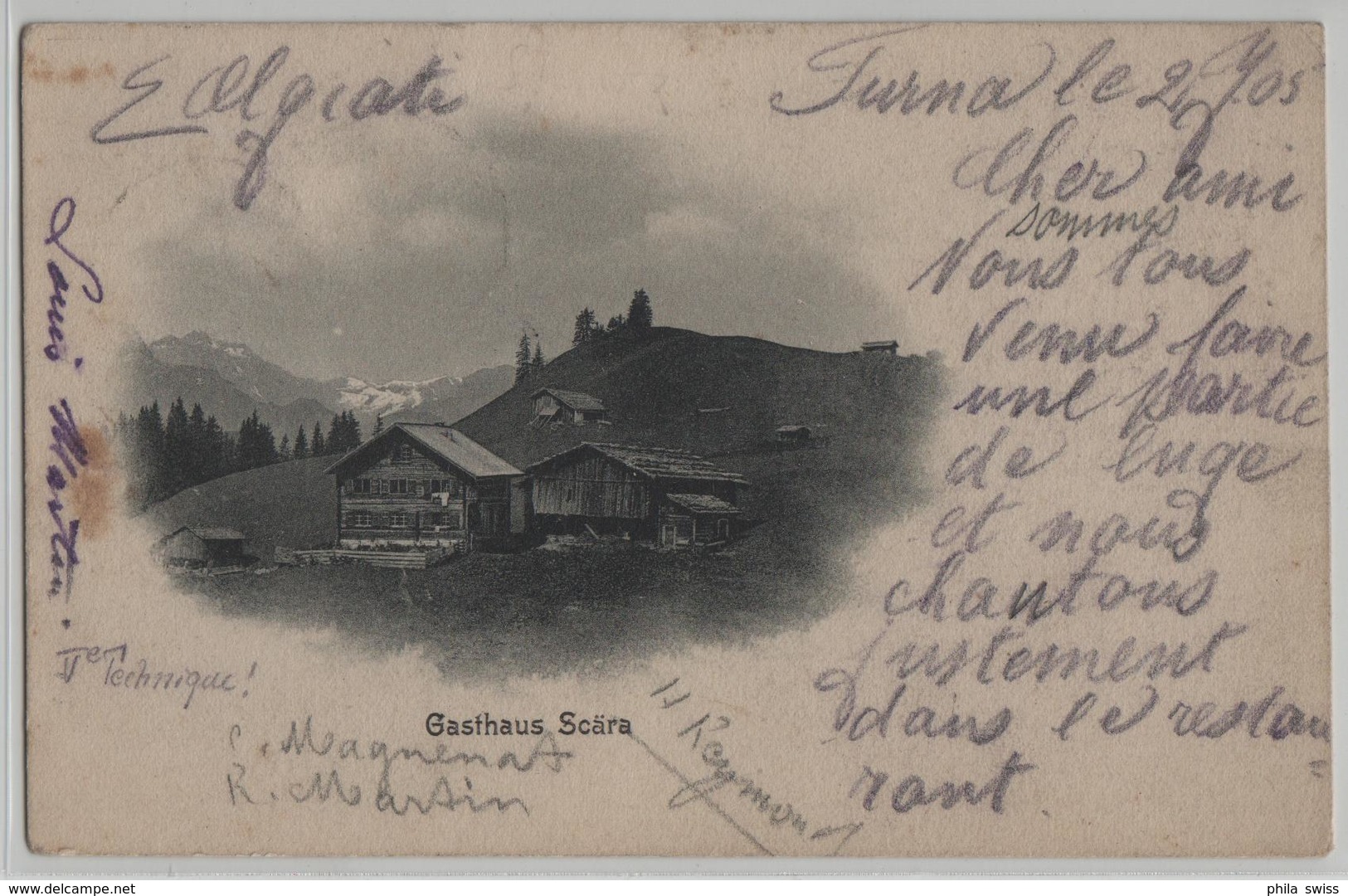 Gasthaus Scära - Stempel: Furna - Furna