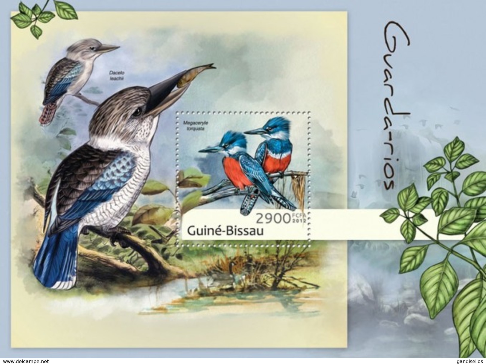 GUINE BISSAU 2012 SHEET KINGFISHERS BIRDS AVES OISEAUX PASSAROS UCCELLI Gb12707b - Guinea-Bissau