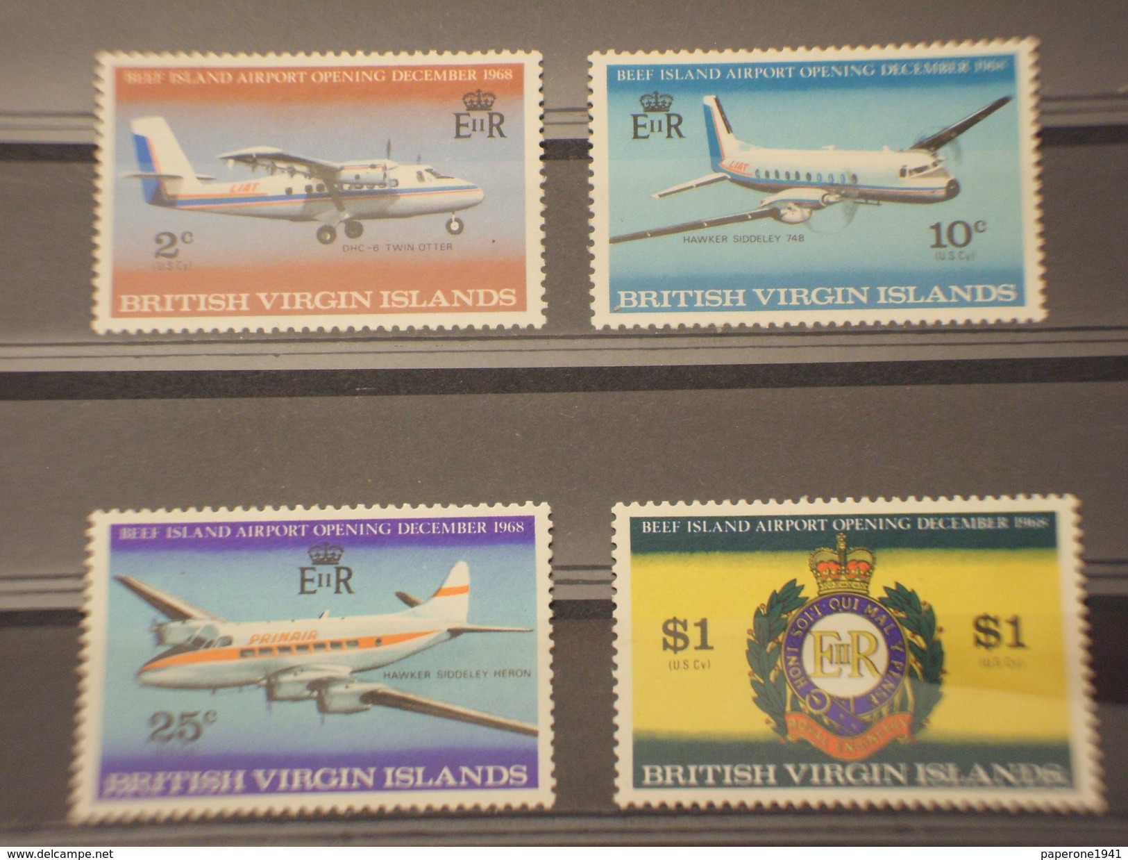 BRITISH VERGIN - 1968 AEREI  4 VALORI - NUOVI(++) - British Virgin Islands