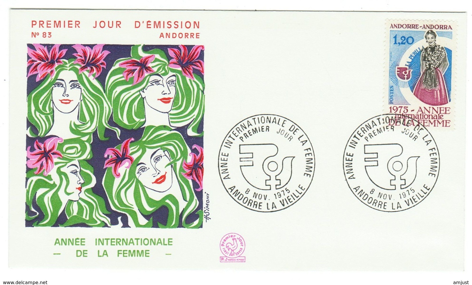 Andorre // FDC // 1975 // Année Internationale De La Femme - FDC