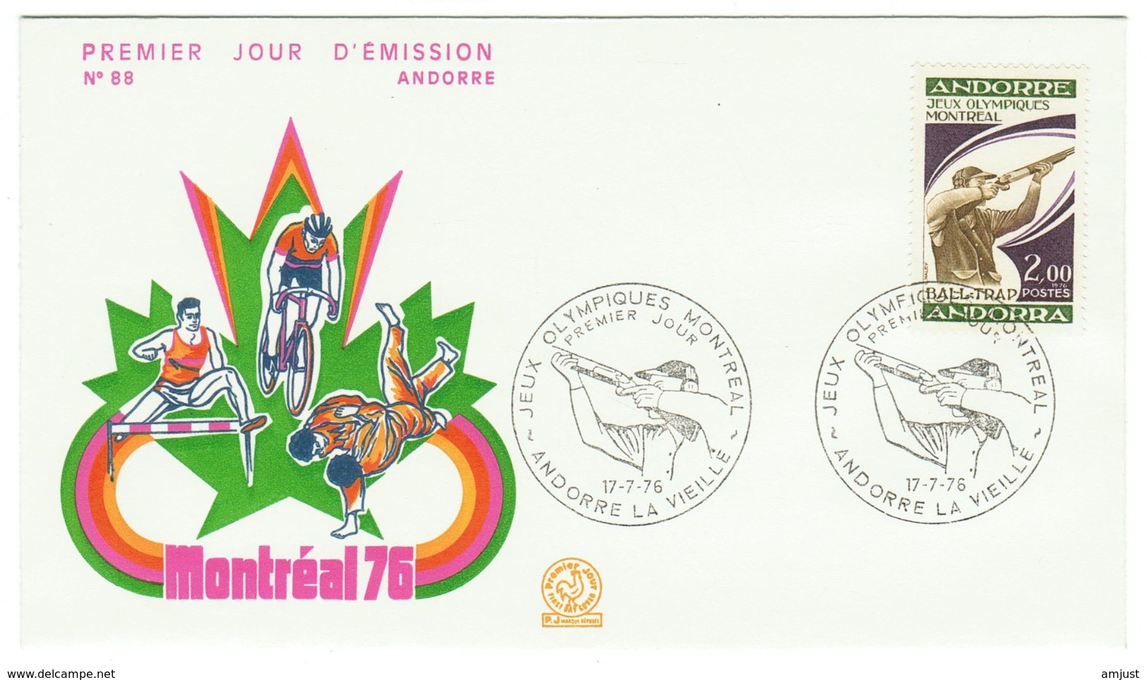 Andorre // FDC // 1976 // Jeux Olympiques Montreal 1976 - FDC