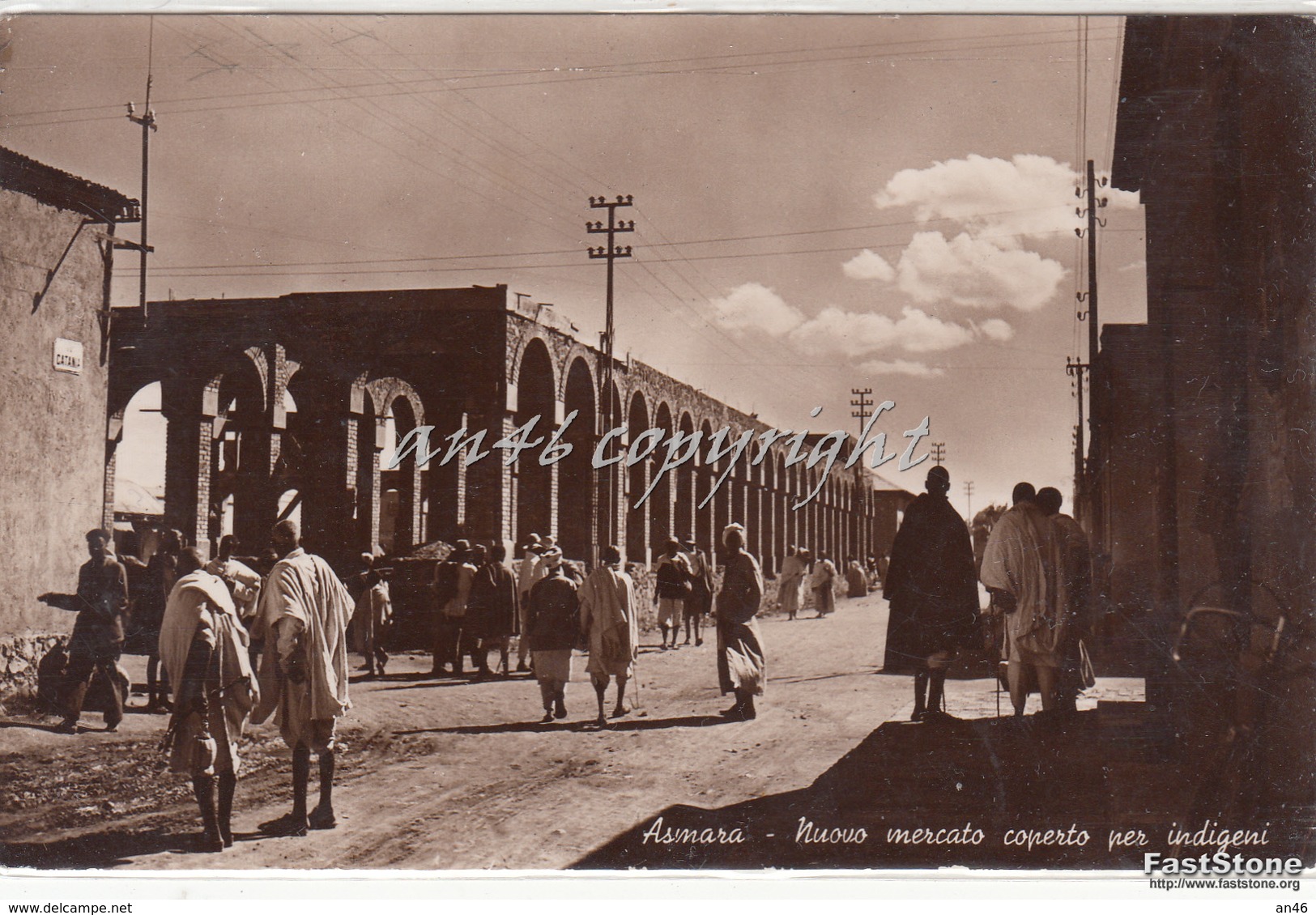 ASMARA_(Colonia Eritrea)_Nuovo Mercato Coperto Per Indigeni_Vg Il 22.6.1939 _Originale D'Epoca100%- - Eritrea