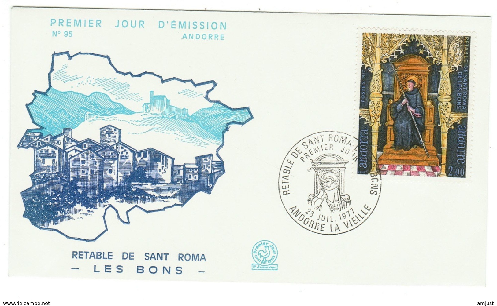 Andorre // FDC // 1977 // Retable De Sant Roma - FDC