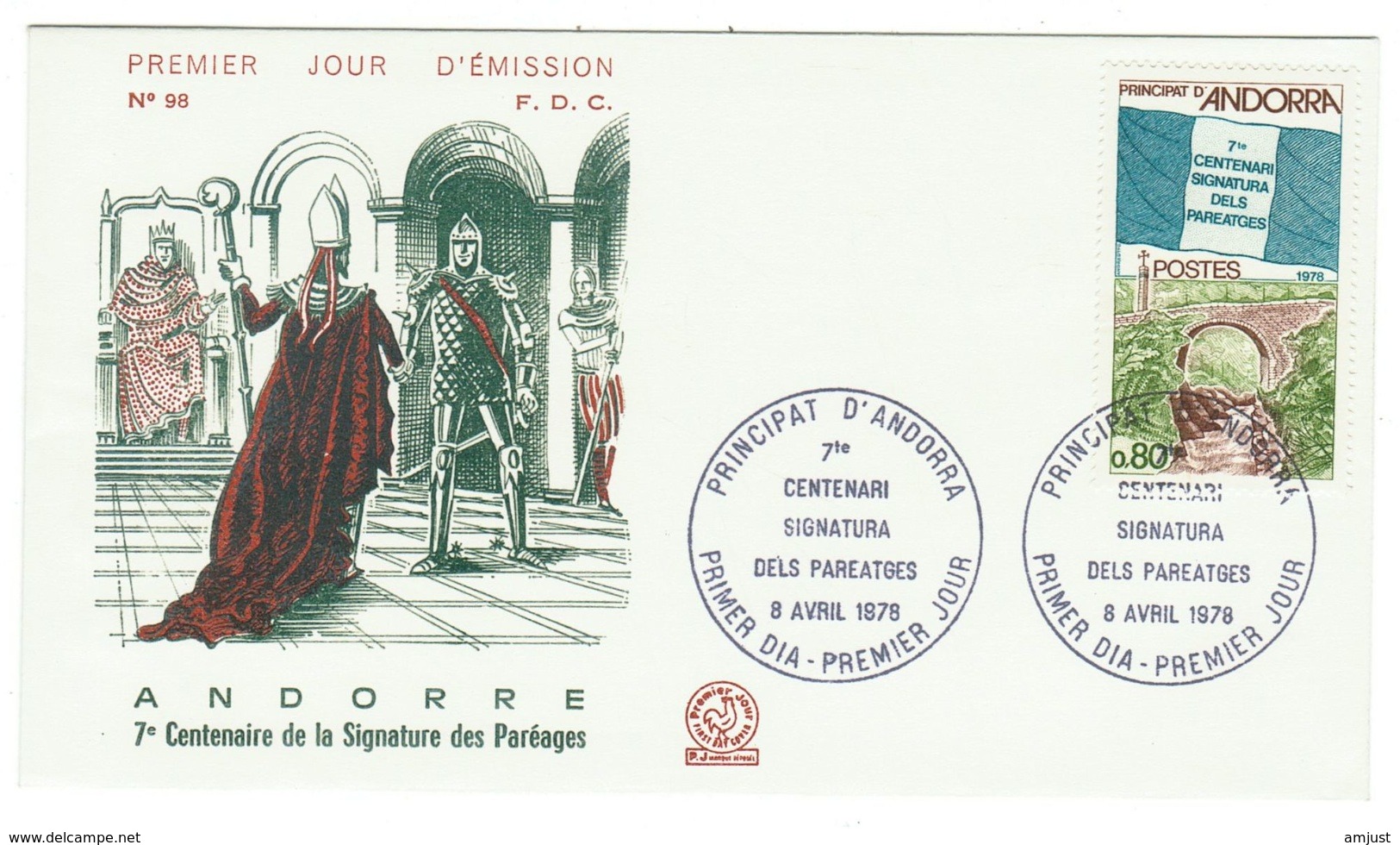 Andorre // FDC // 1978 // 7e Centenaire De La Signature Des Paréages - FDC