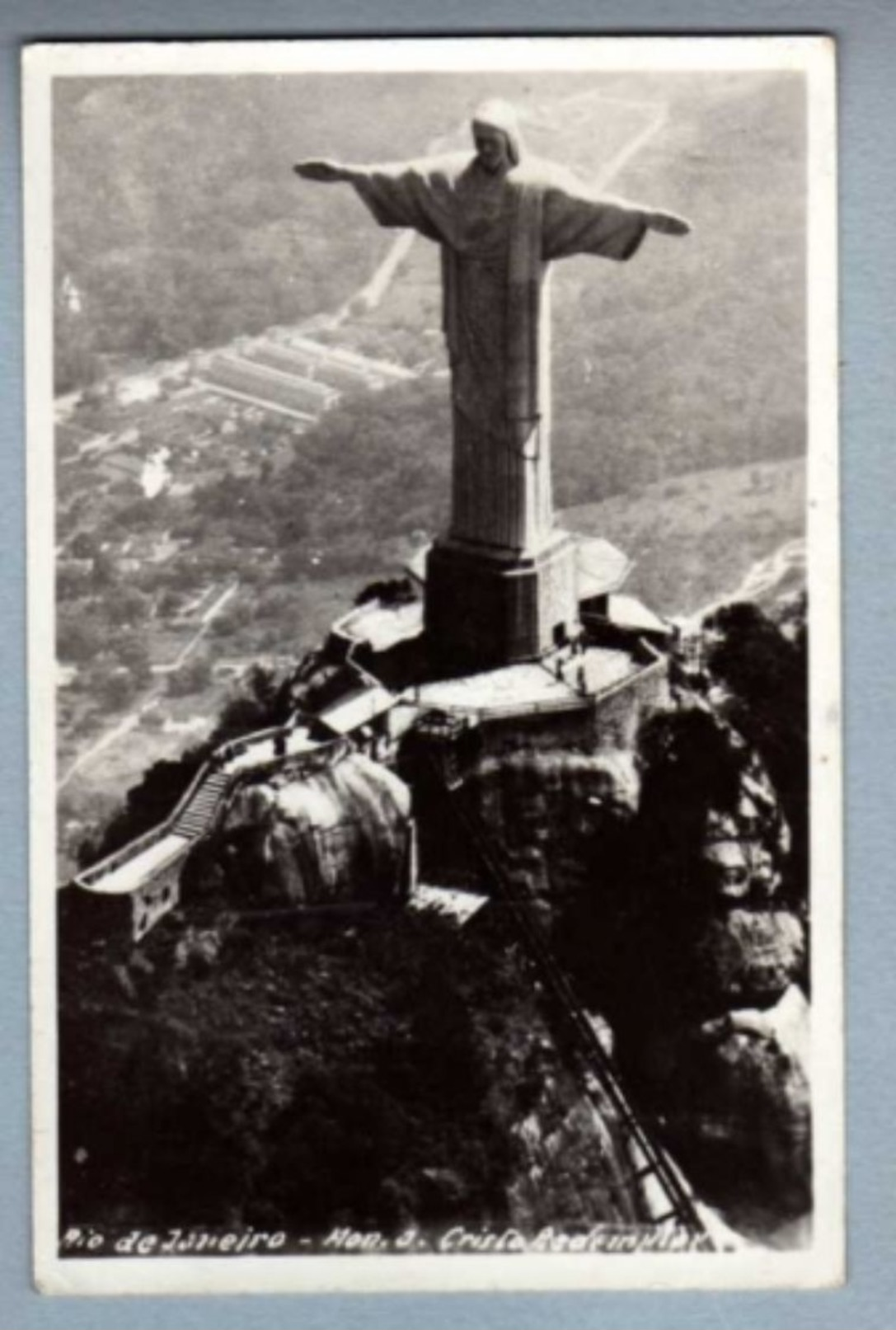 BRAZIL - BRESIL - RIO DE JANEIRO CRISTO REDENTOR (1934) Carte Photo - Rio De Janeiro