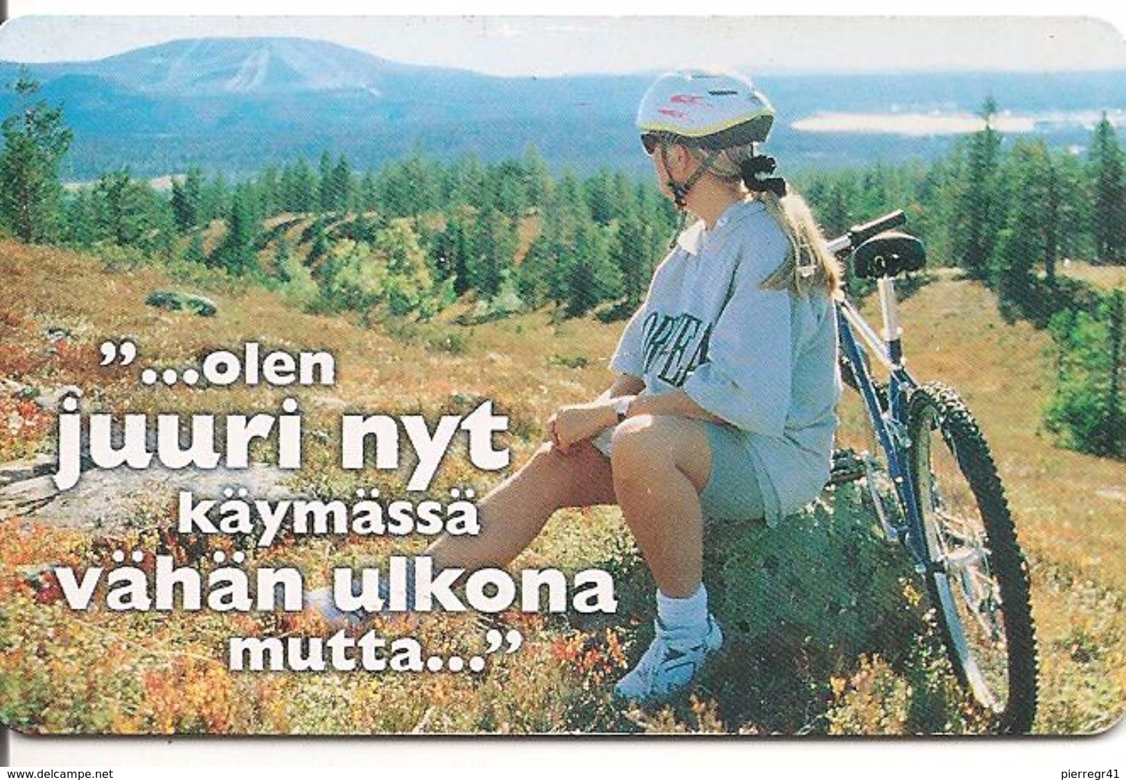 CARTE-PUCE -FINLANDE-GEM-03/2001-CYCLISTE VTT-TBE - Finlande