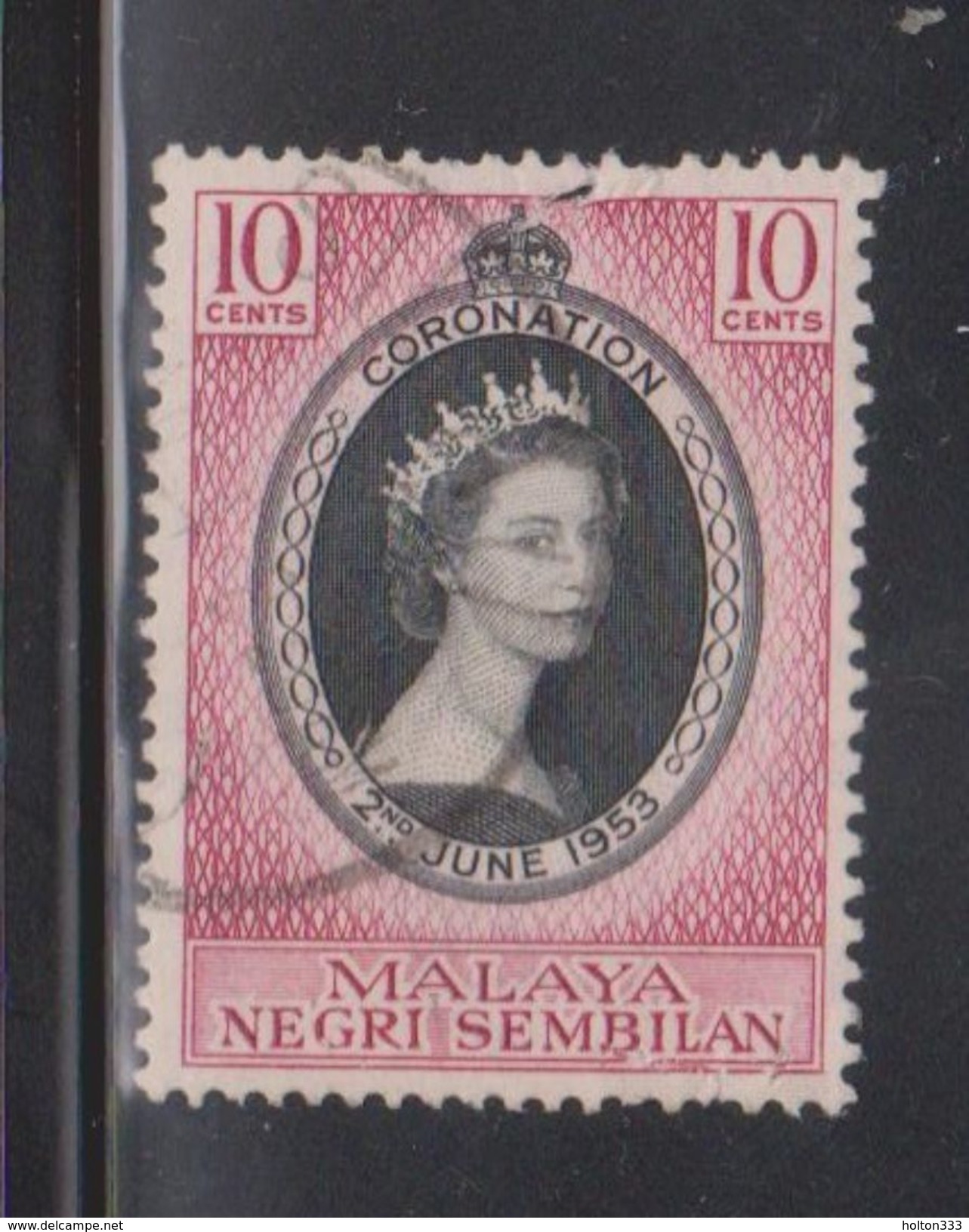 NEGRI SEMBILAN Scott # 63 Used - QEII Coronation - Negri Sembilan