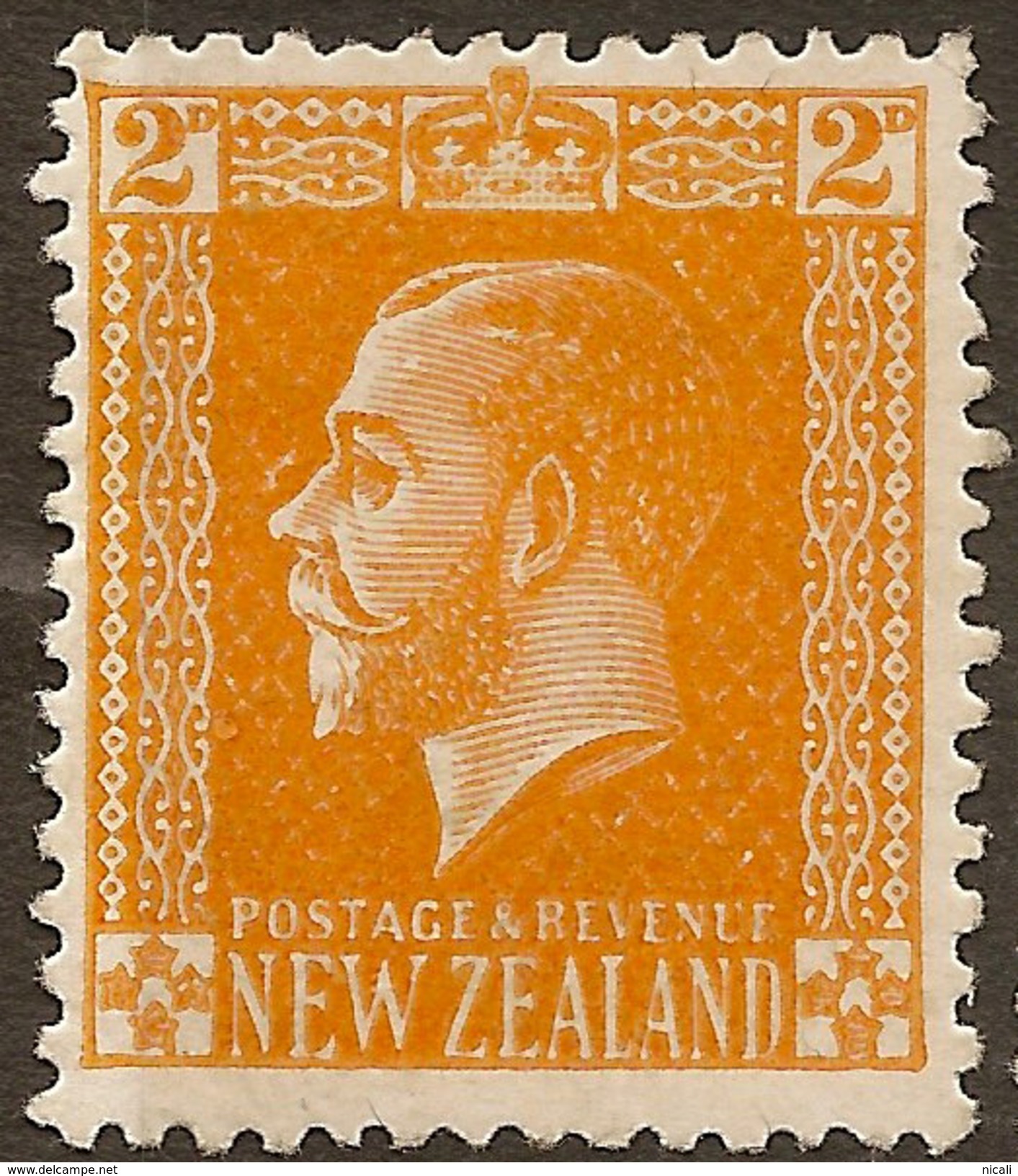 NZ 1915 2d KGV Surface P14 SG 448b HM #AAT181 - Unused Stamps