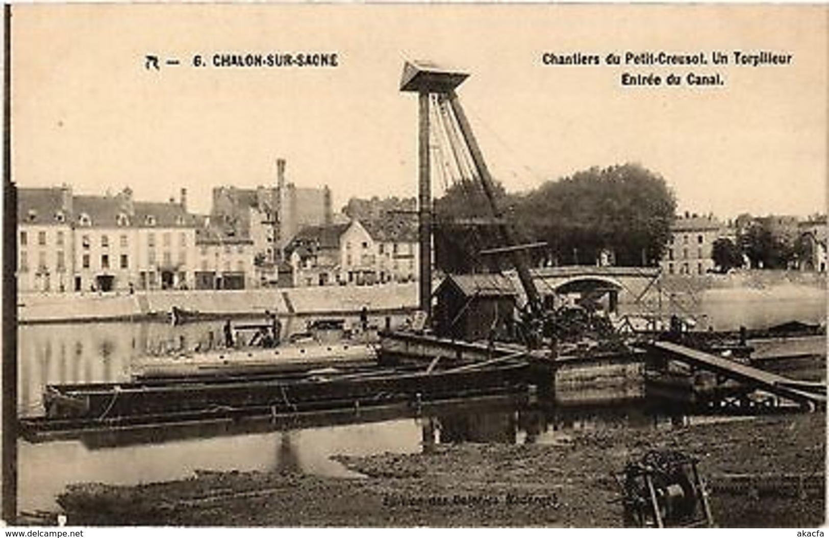 CPA  Chalon-sur-Saone - Chantiers Du Petit-Creusot.Un Torpilleur ... (295549) - Autres & Non Classés