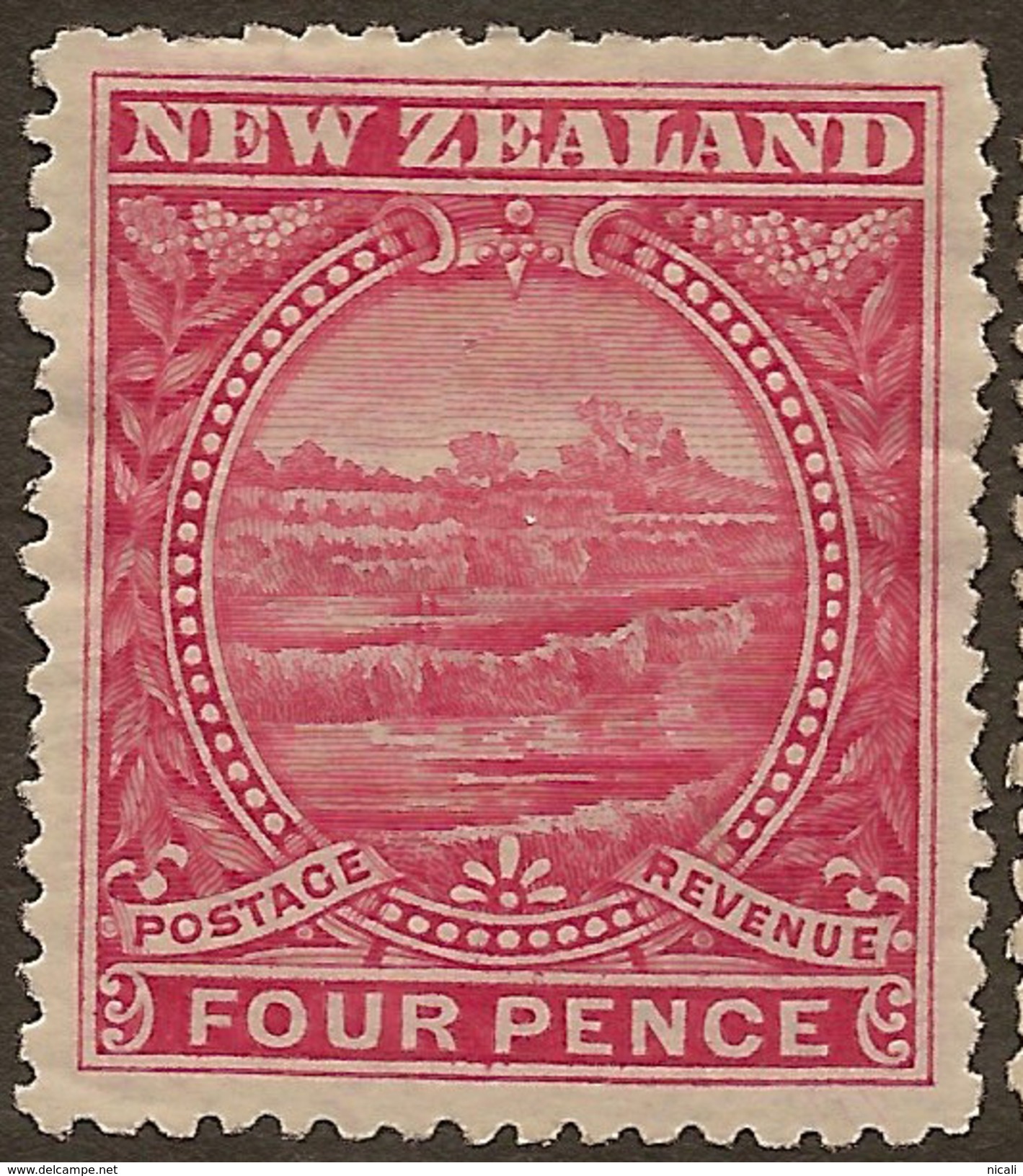 NZ 1898 4d Terraces SG 252 HM #AAT133 - Unused Stamps
