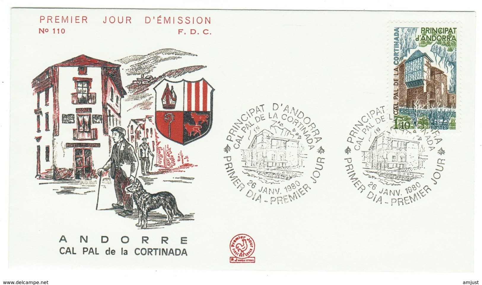 Andorre // FDC // 1980 //  Cal Pal De La Cortnada - FDC