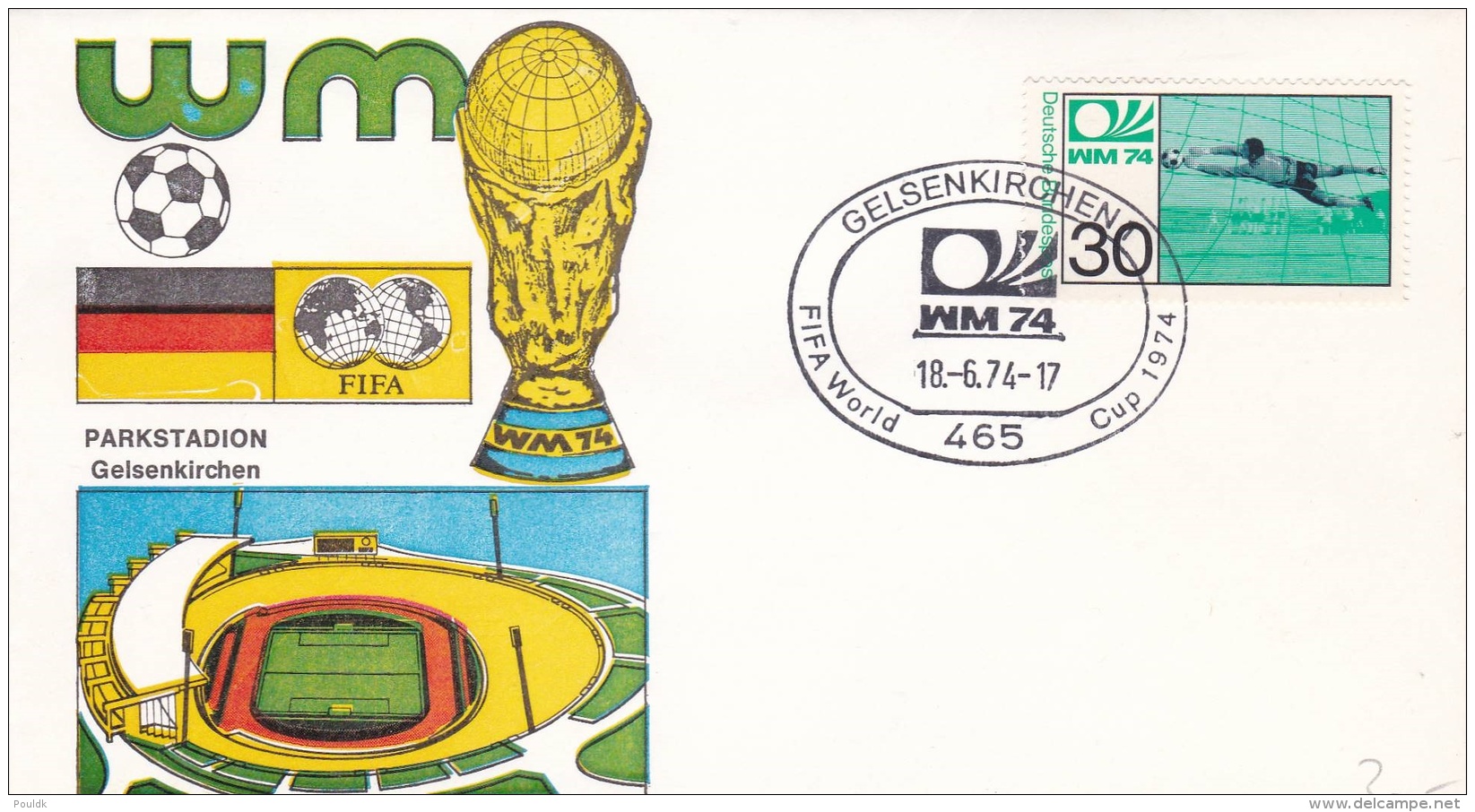 Germany Cover 1974 FIFA World Cup Football - Gelsenkirchen (DD5-10) - 1974 – Germania Ovest