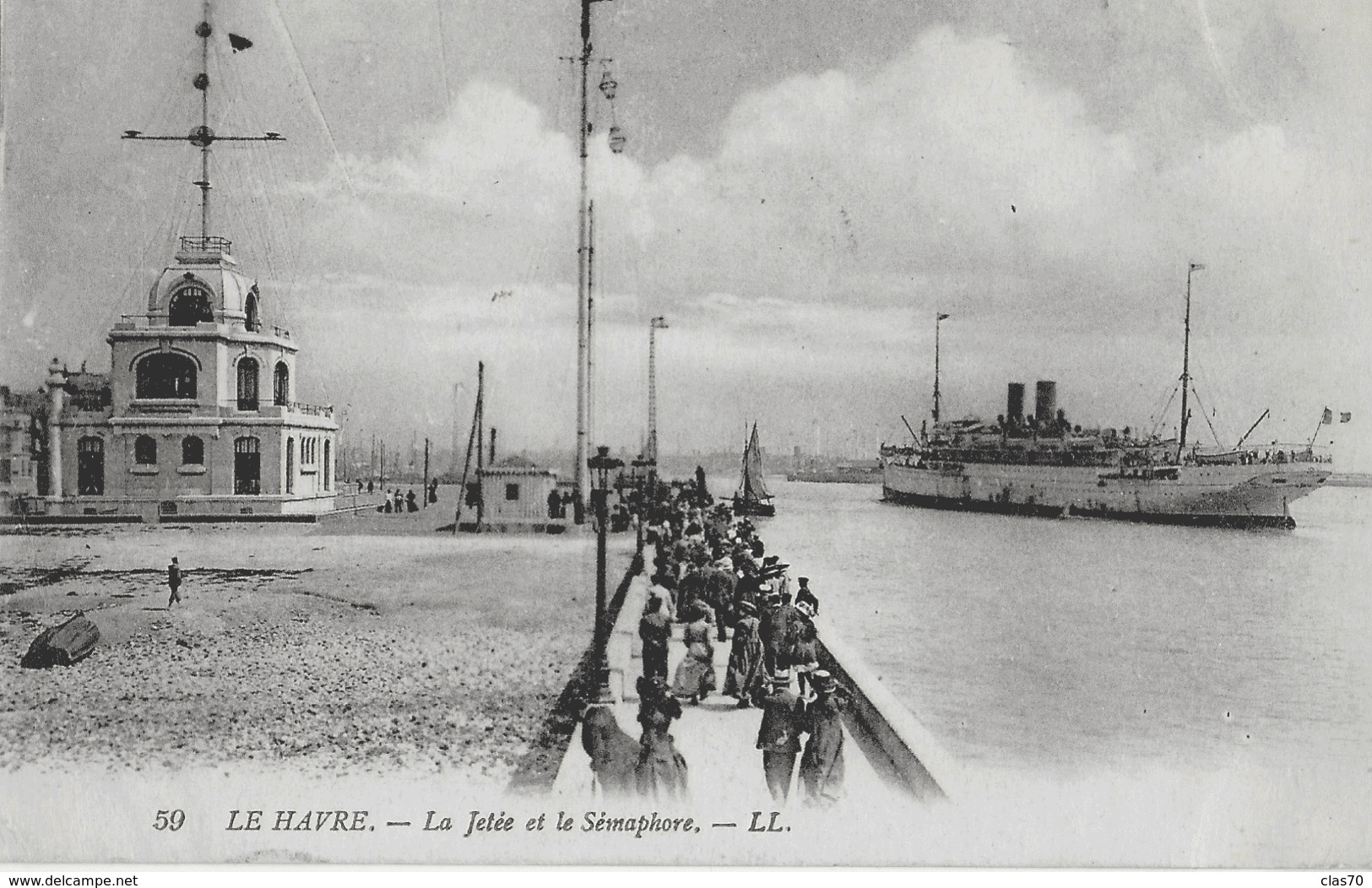 LE HAVRE - LA JETEE ET LE SEMAPHORE - SUPERBE ANIMATION - VERS 1900 - Port