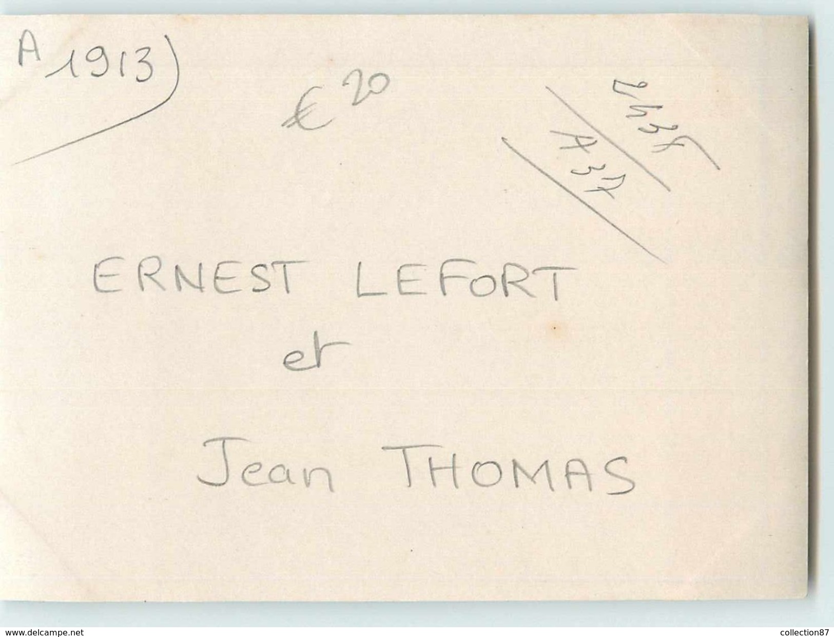 87 - AMBAZAC < ERNEST LEFORT Et JEAN THOMAS BUVANT Un VERRE De VIN En 1913 - DETAILS Dans DESCRIPTION - Ambazac