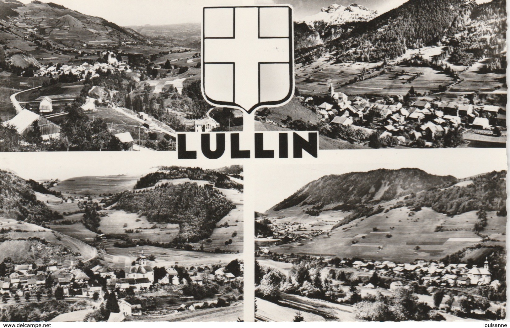 X17 / 8 / 256  -    SOUVENIR  DE  LULLIN  (  74 )   1  CPSM  4  VUES - Autres & Non Classés