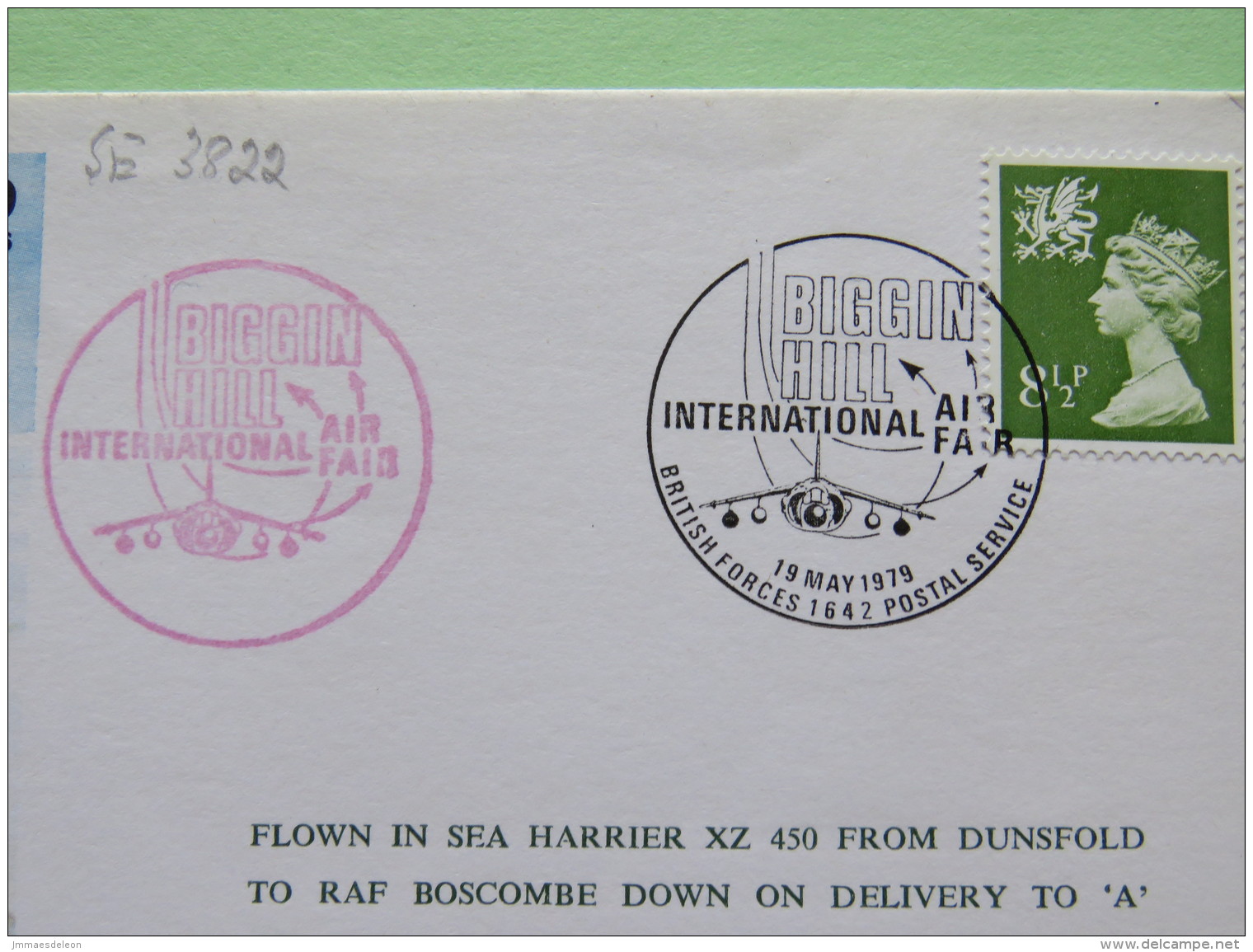 Great Britain 1979 Signed Military Special Cover From Dunsfold To U.K. - Plane - A.W. *Bill( Bedford / Machin Dragon - Covers & Documents