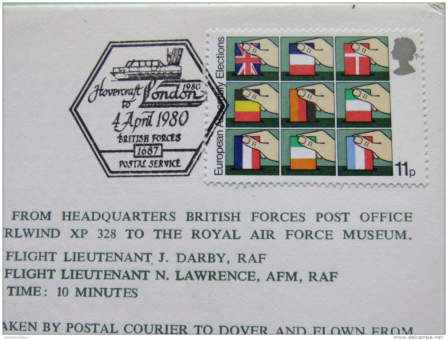 Great Britain 1980 Signed Military Special Cover From Dover - Boulogne - Dover U.K. - Hovercraft Ship - European Communi - Covers & Documents