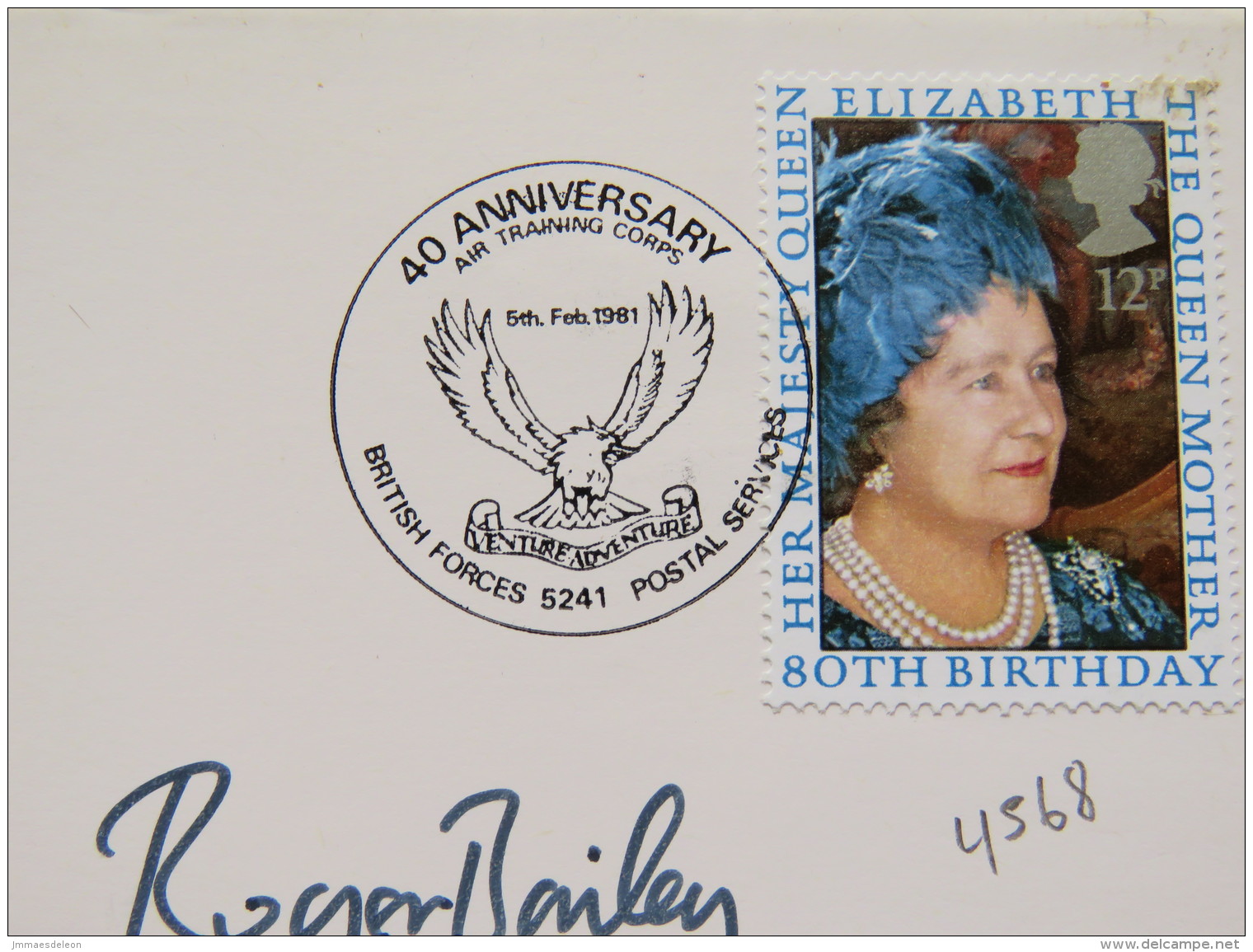 Great Britain 1981 Signed Military Special Cover From RAF Lineham To U.K. - Plane - Queen Elizabeth - Covers & Documents