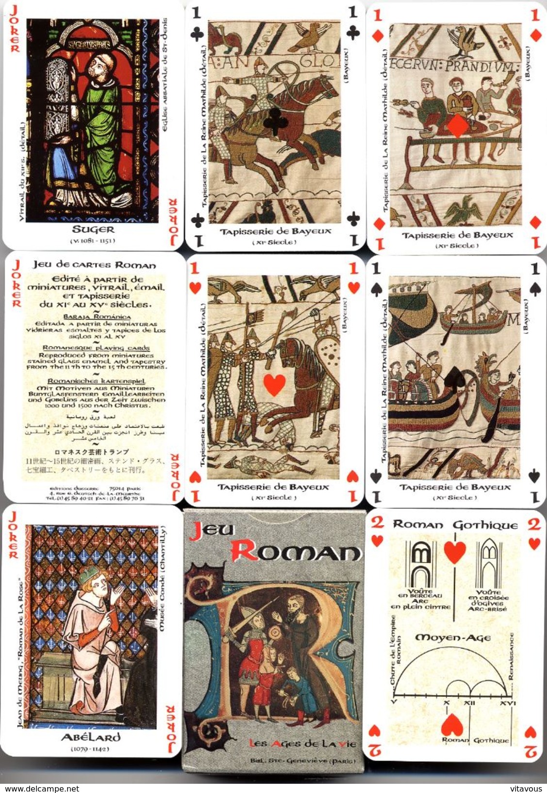 3 JOKERS Jeu 54 Cartes - Guillaume Le Conquérant - Histoire De France - 54 Cartes