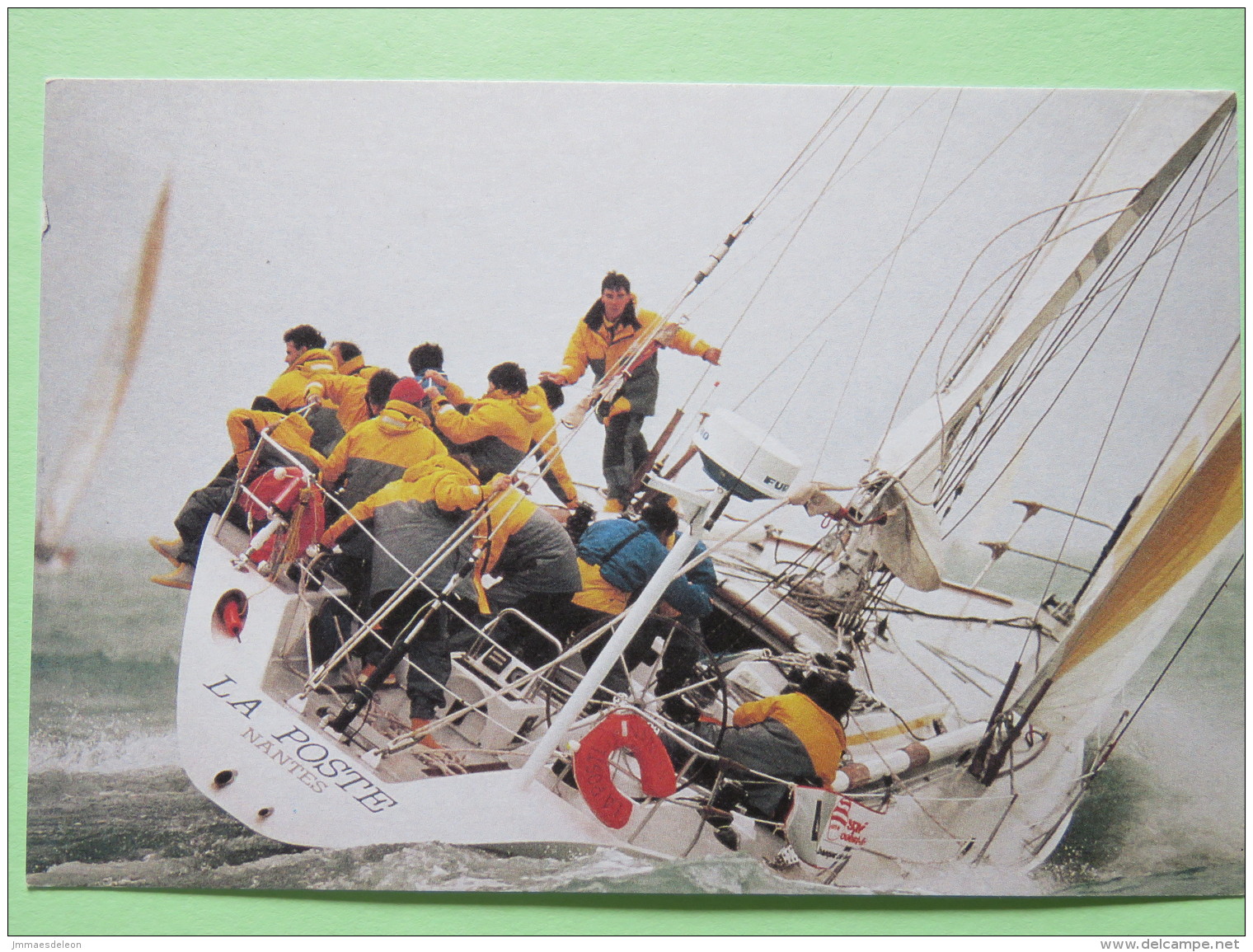 France 1992 Special Postcard From Ship B.A.P. Jules Verne To Germany - Sailing Ship - Ongebruikt