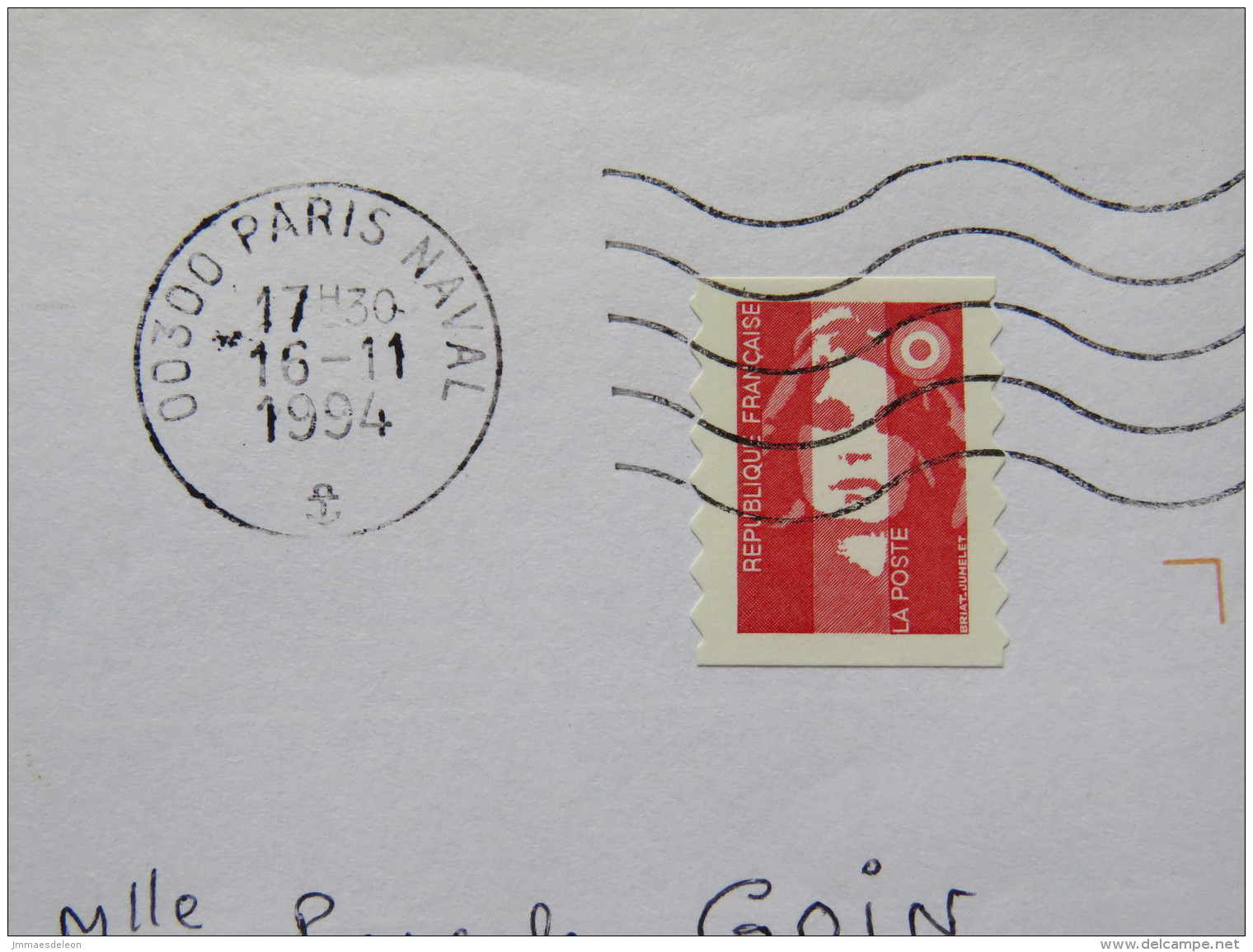 France 1994 Military Cover From Pacific West Mission - Fregate Prairial - Tahiti To France - Sabine - Volcano - Unused Stamps