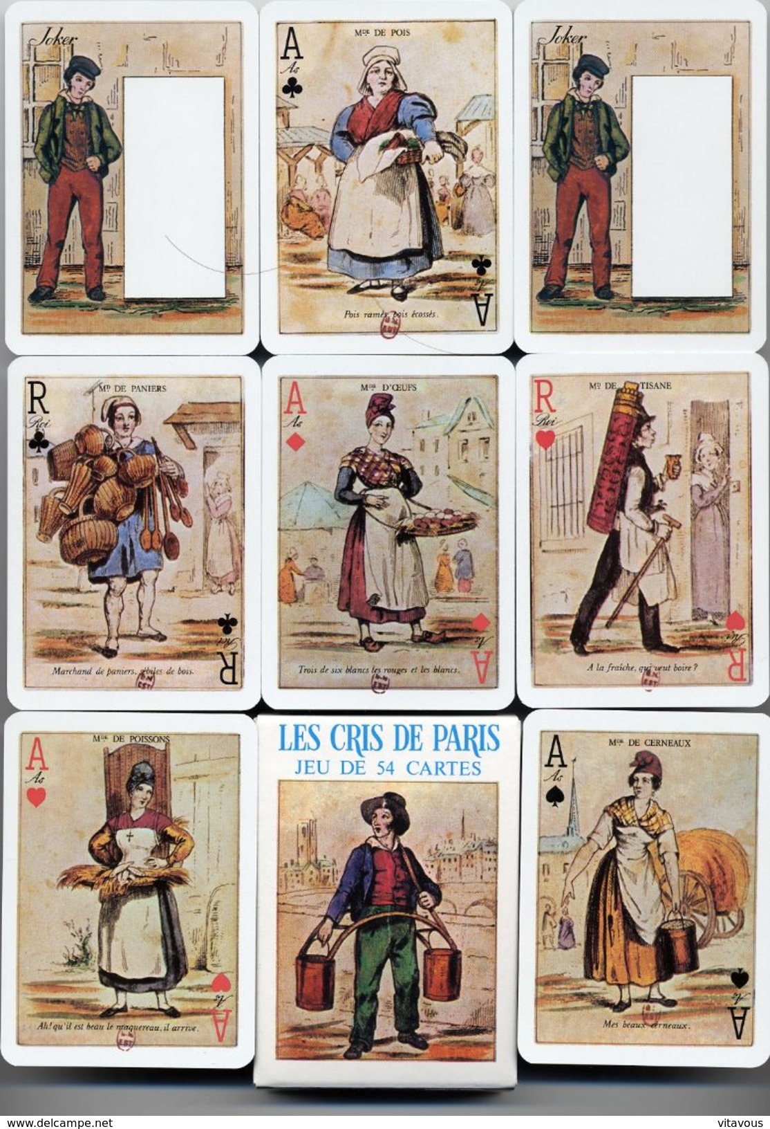 Les Cris De Paris-  Jeu De 54 Cartes - 54 Carte