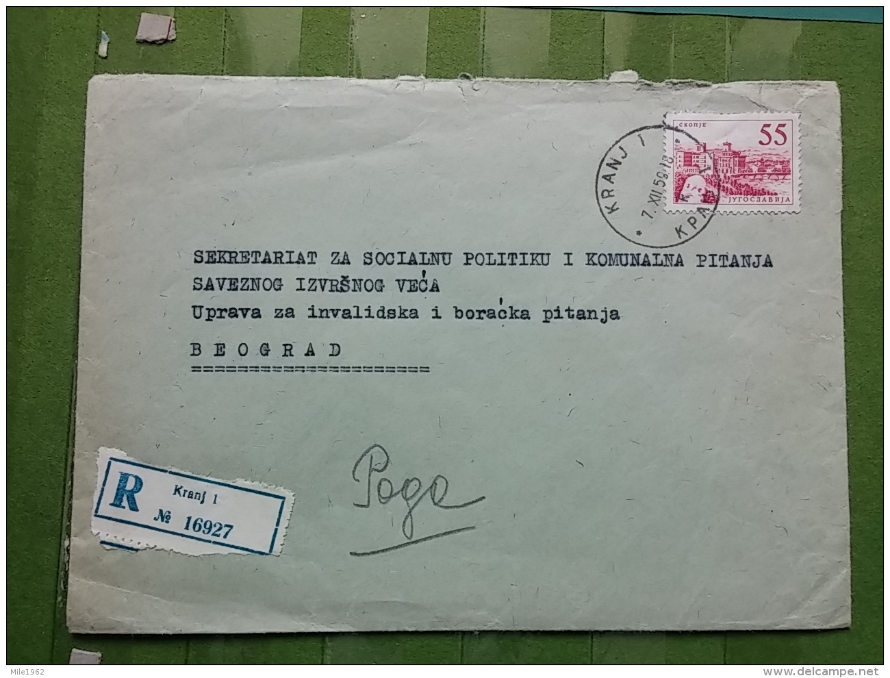 LETTER, COVER YUGOSLAVIA, SLOVENIA, KRANJ - Covers & Documents