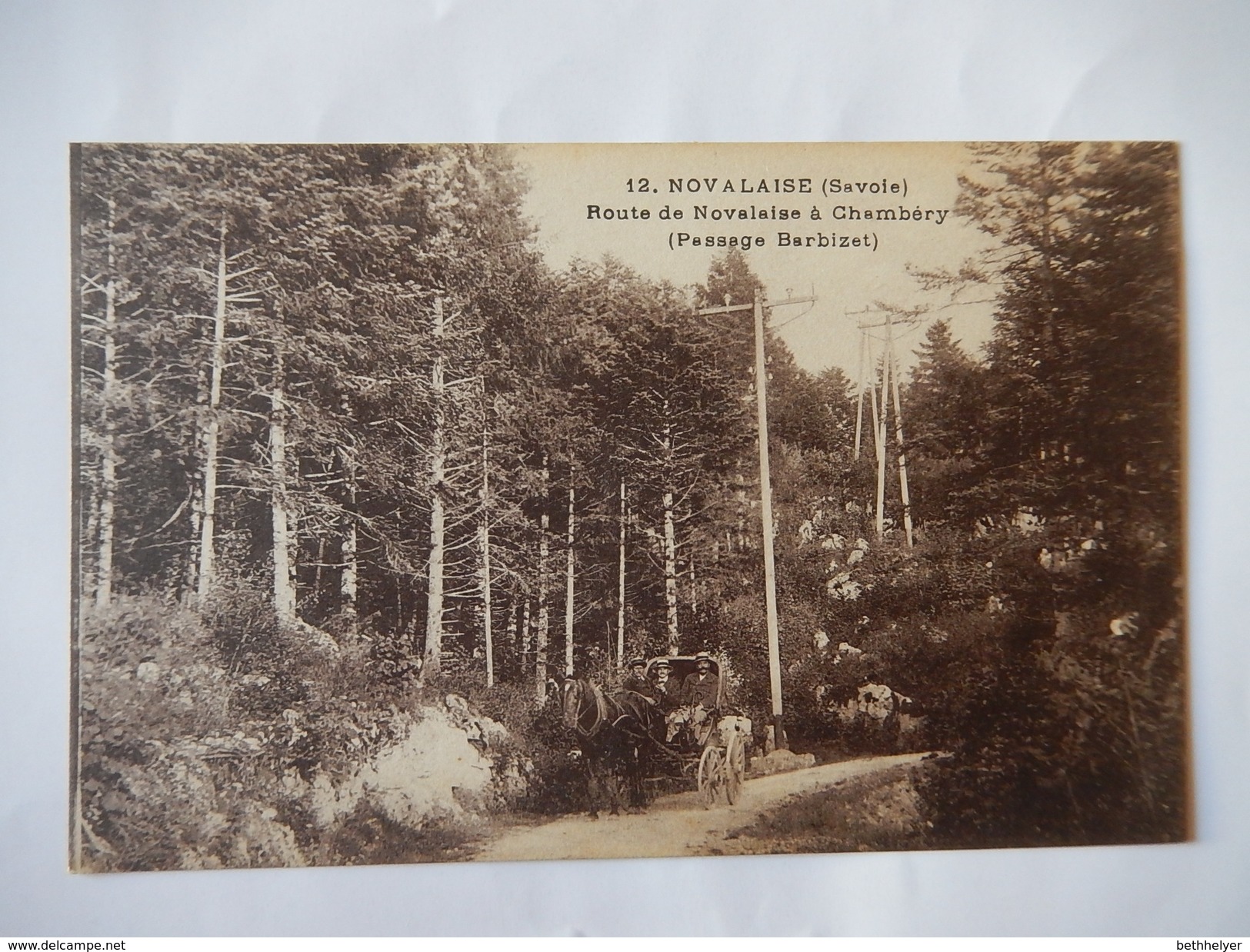 CPA - (73) - RARE - NOVALAISE - ROUTE DE NOVALAISE A CHAMBERY - PASSAGE BARBIZET - ATTELAGE - ANIMEE - R4629 - Andere & Zonder Classificatie