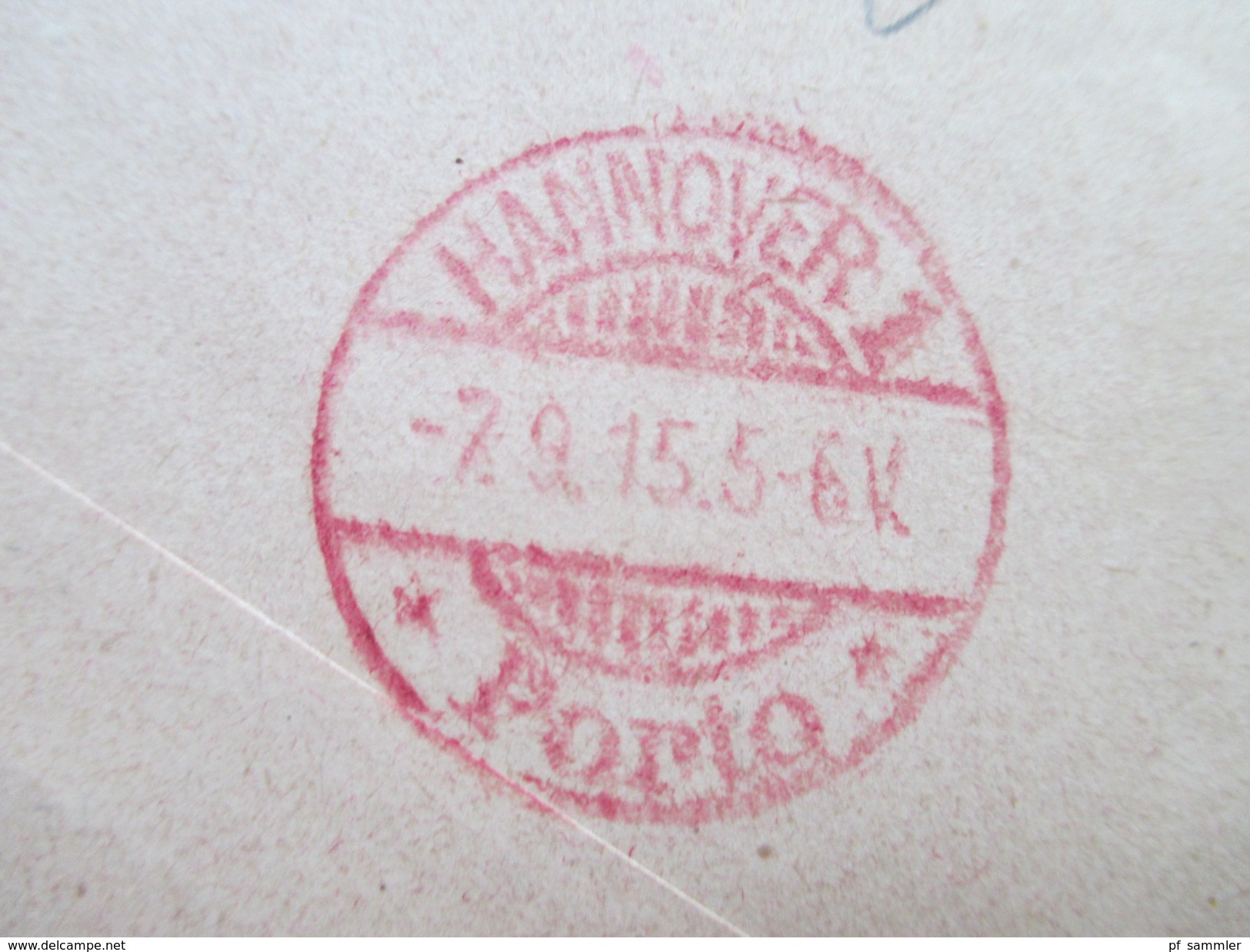 Österreich / Bosnien Zensurpost 1915 Rote Stempel: Überprüfungs Kommission Sarajevo. Hannover Porto. Bosnische Post. - Bosnia And Herzegovina