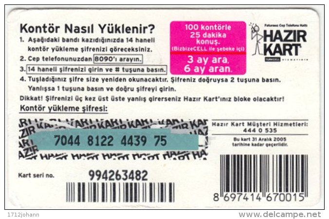 TURKEY A-242 Prepaid HazirKart - Cartoon - Used - Türkei