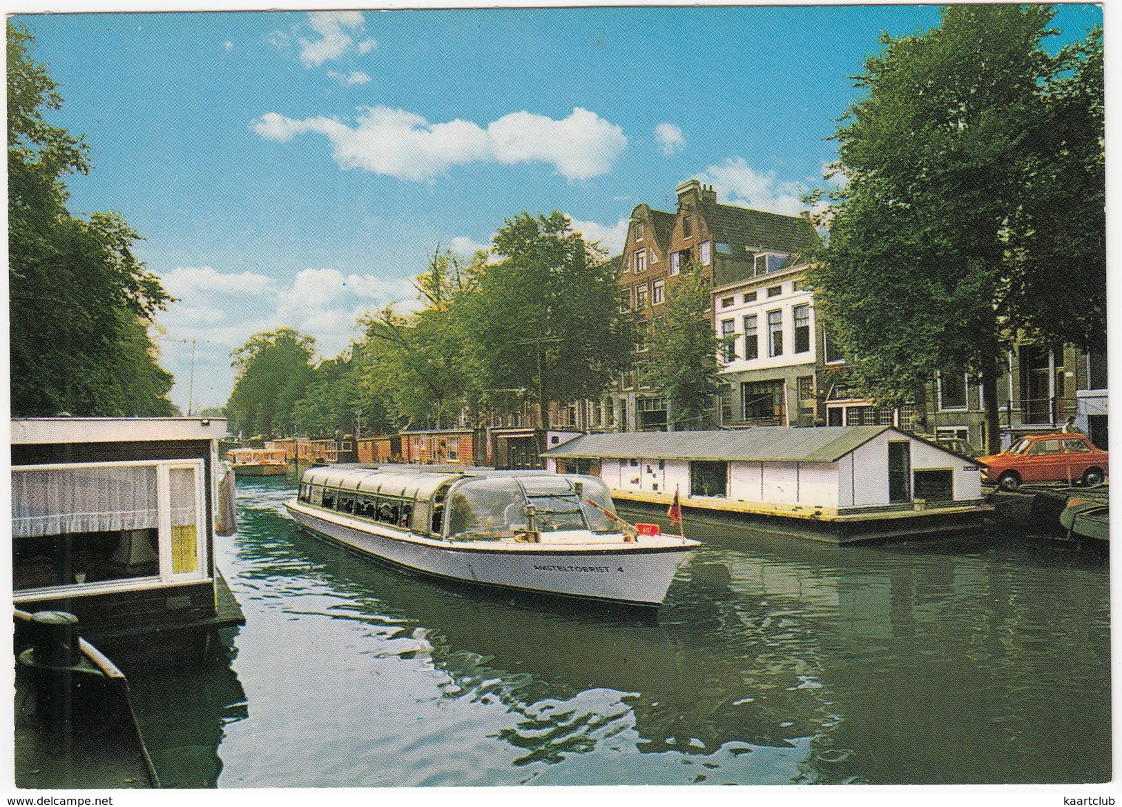 Amsterdam: DAF 33 - Prinsengracht Met Woonboten, Rondvaartboot 'Amsteltoerist 4' -  (Holland) - Toerisme