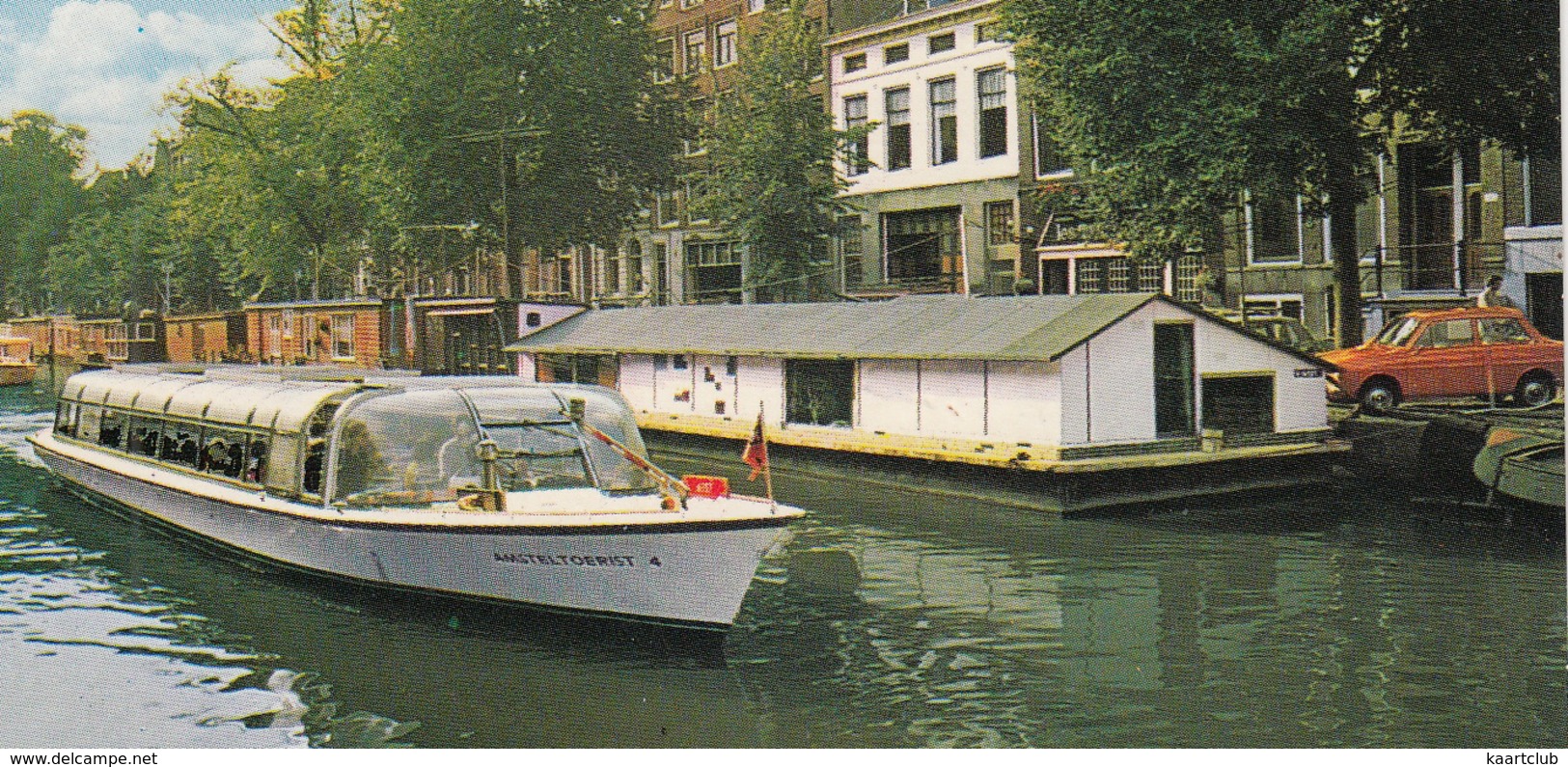 Amsterdam: DAF 33 - Prinsengracht Met Woonboten, Rondvaartboot 'Amsteltoerist 4' -  (Holland) - Toerisme