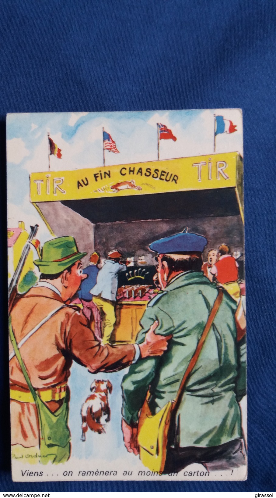 CPSM ILLUSTRATEUR P ORDNER CHASSE CHASSEUR TIR  VIENS ON RAMENERA AU MOINS UN CARTON - Ordner, P.