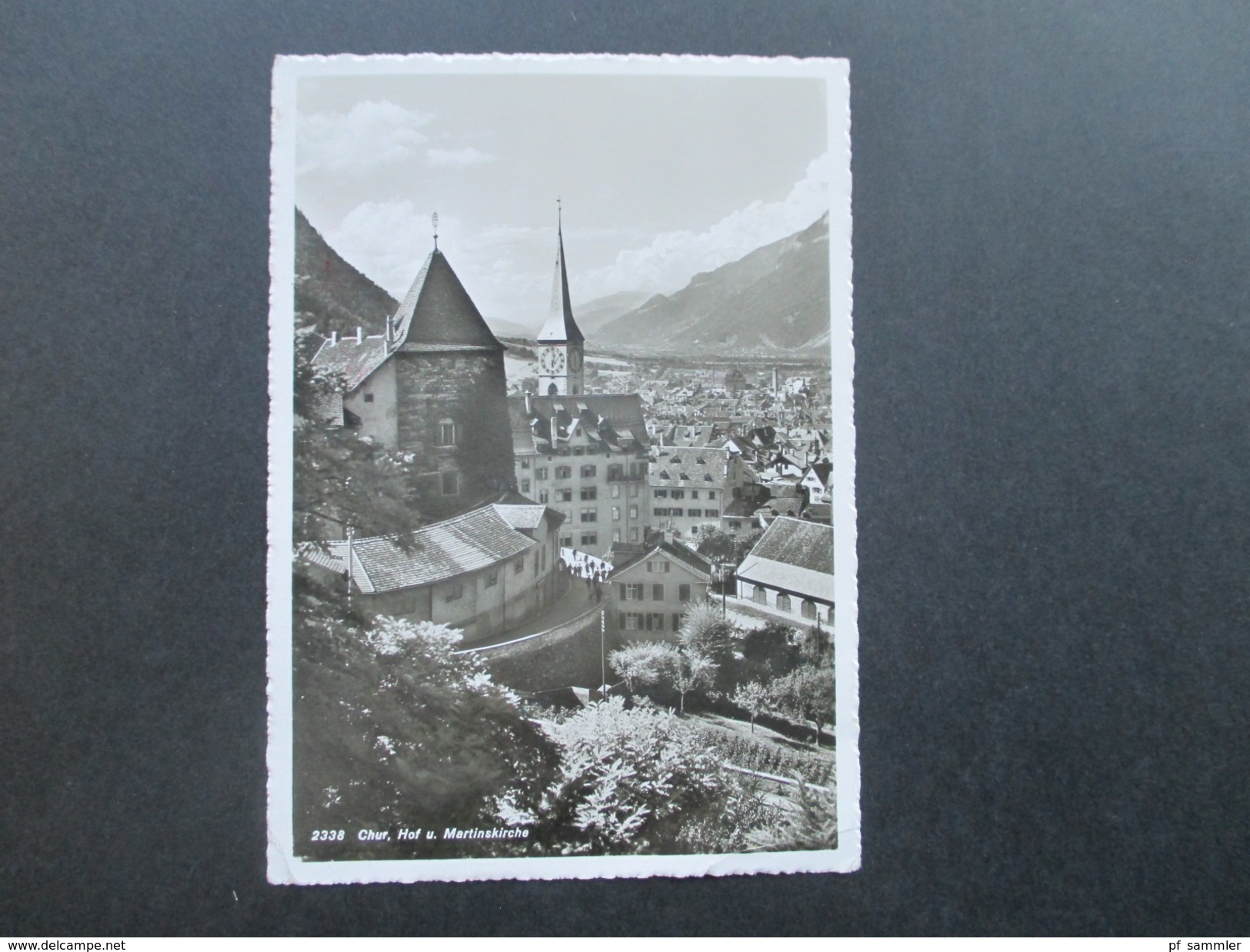 Schweiz 1943 Ansichtskarte Chur, Hof U. Martinskirche. Zensur Der Wehrmacht. Mehrfachzensur! - Storia Postale