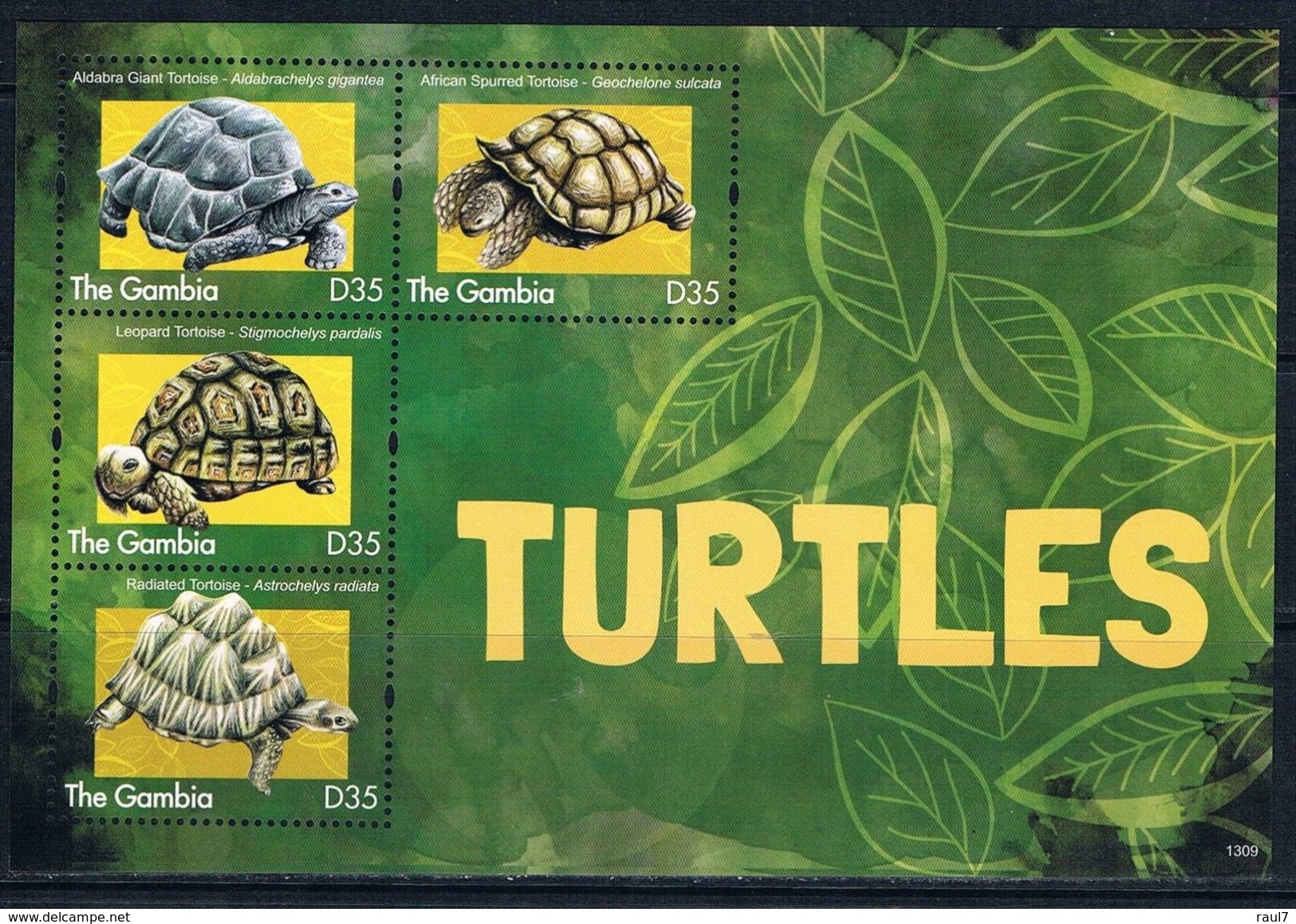 2013 - Tortues - Feuillet Neufs // Mnh // CV &euro;16 - Gambie (1965-...)