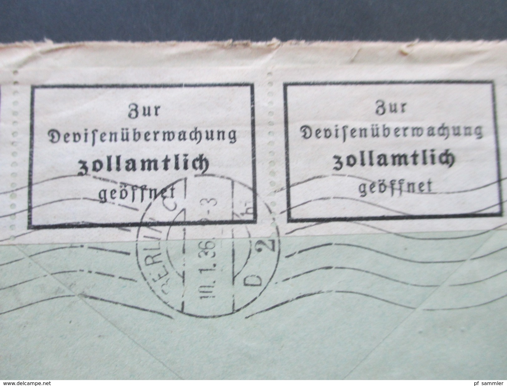 Portugal 1936 Zensurpost Devisenüberwachung Zollamtlich Geöffnet. Lisboa - Berlin - Lettres & Documents