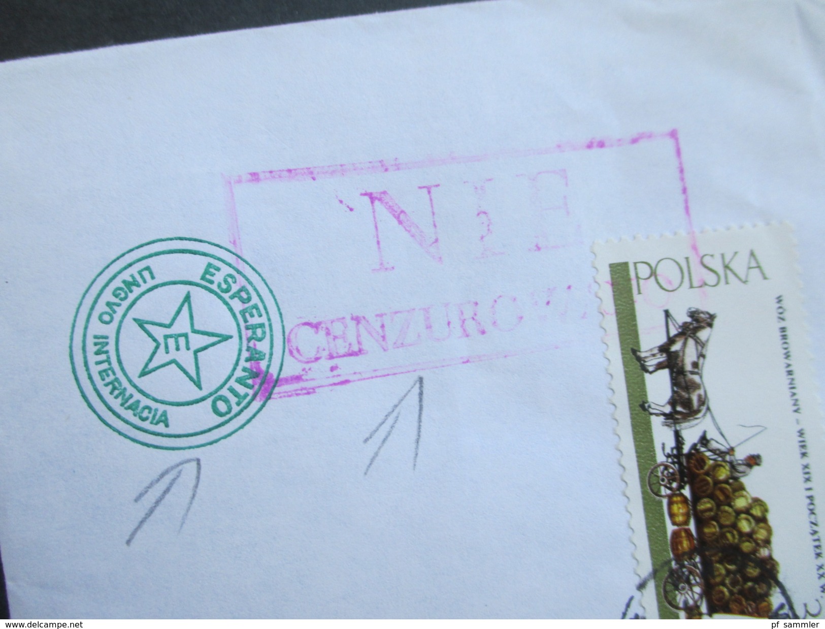 Polen 1981 Zensurpost / Kalter Krieg / Postkrieg ?! In Die BRD. Zensurstempel: NIE Cenzurowano. Esperanto Lingvo Interna - Storia Postale