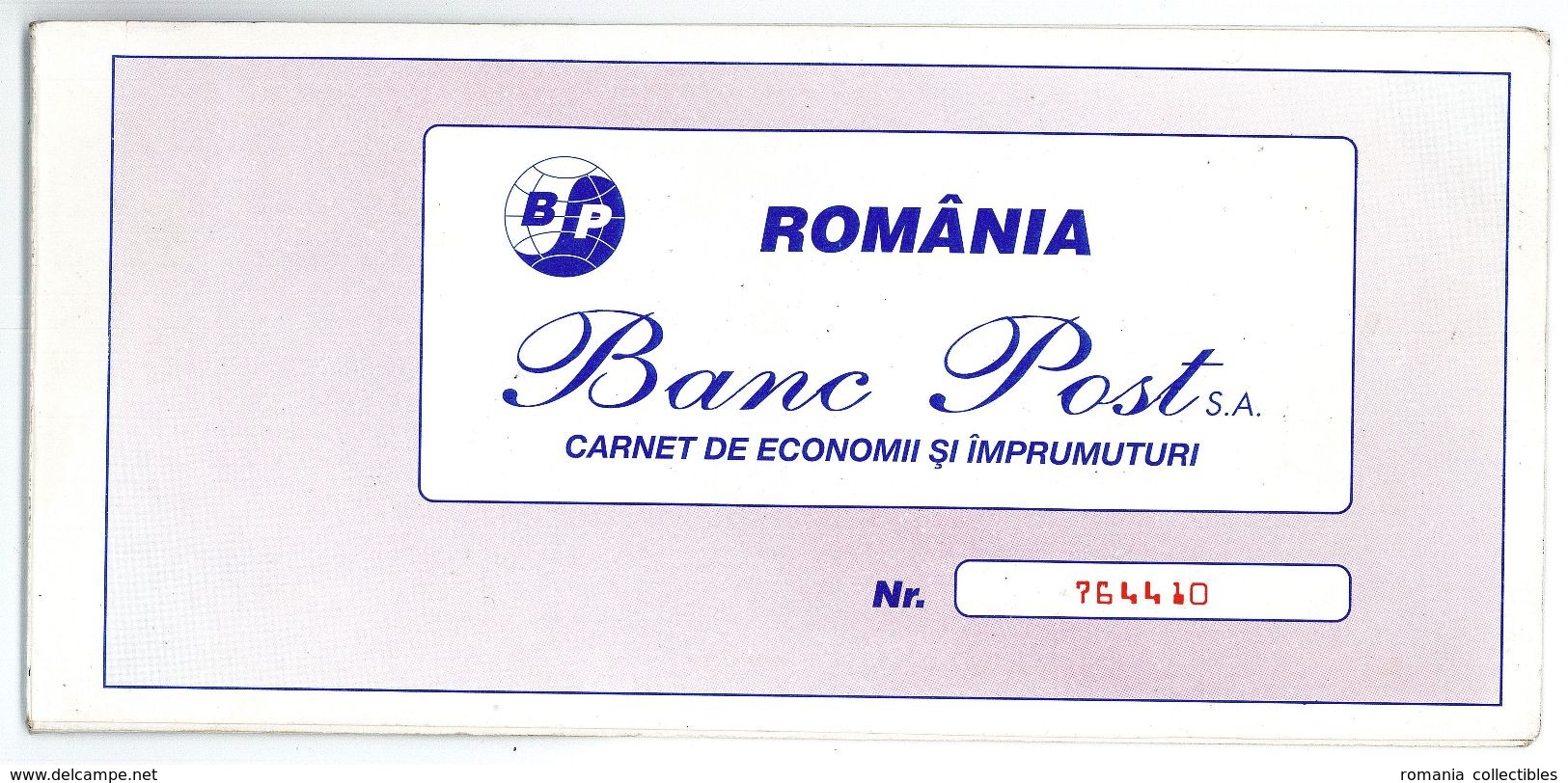 Romania, 1997, Vintage Bank Checkbook / Term Savings Book - Banc Post - Cheques & Traverler's Cheques