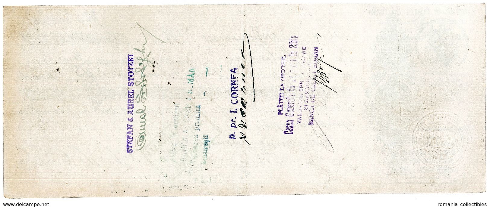 Romania, 1928, Vintage Cheque Order / Promissory Note - Sibiu - Assegni & Assegni Di Viaggio