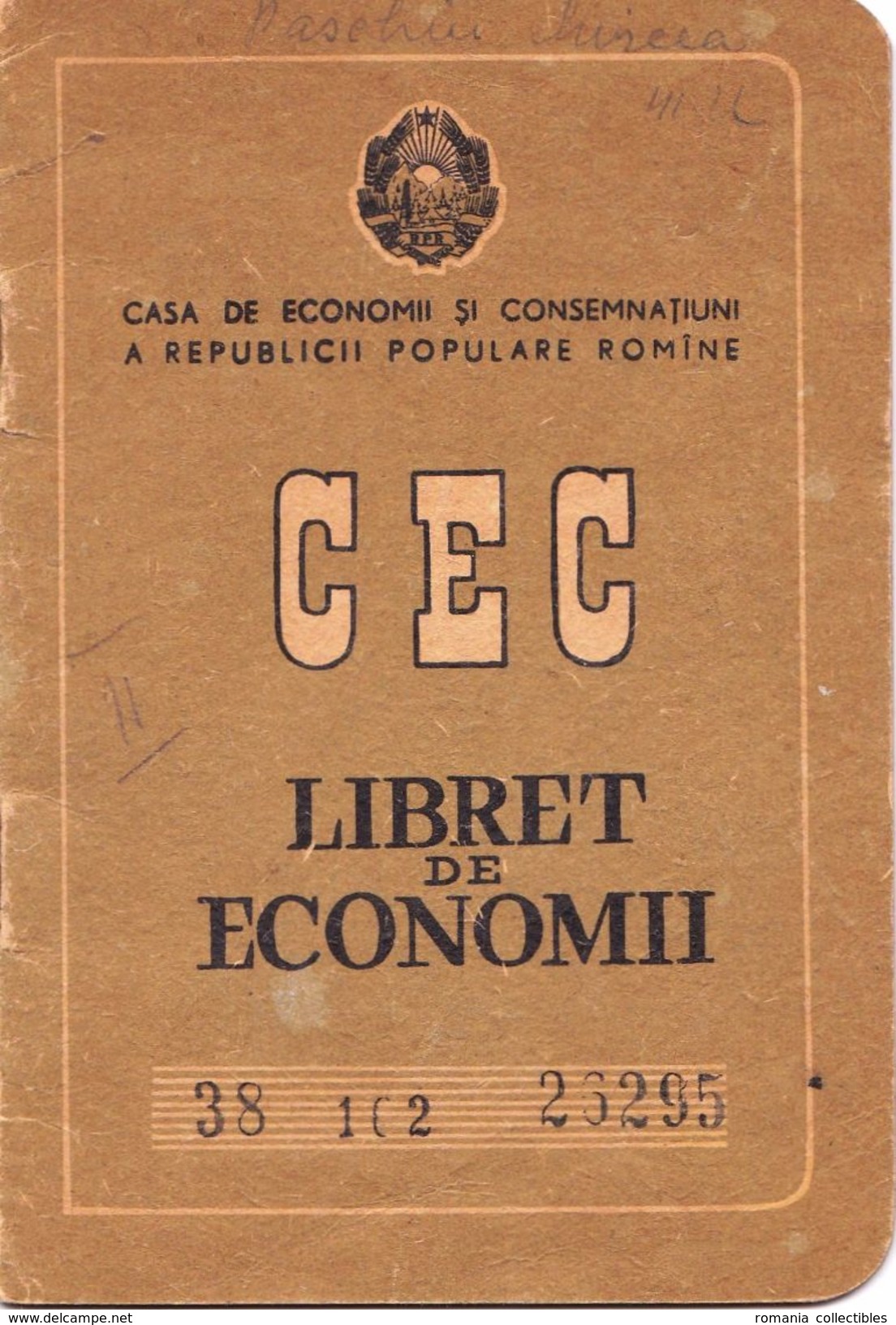 Romania, 1962, Vintage Bank Checkbook / Term Savings Book, CEC - RPR - Cheques & Traverler's Cheques