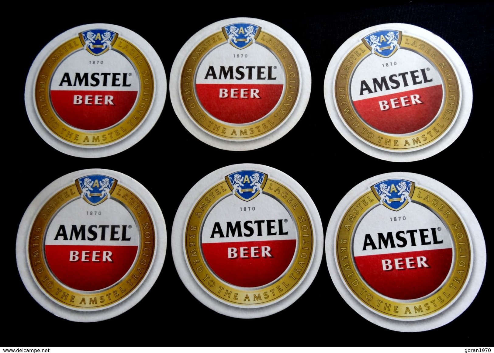 AMSTEL BEER, Beer Mats (6 PCS.) - Sous-bocks