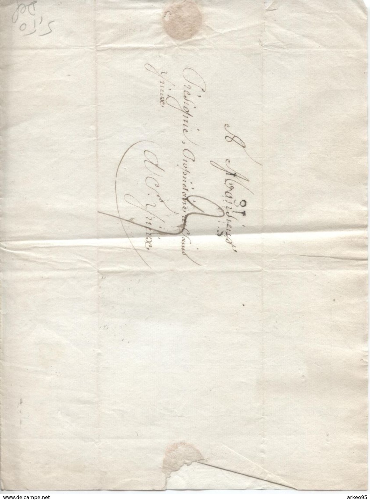 Lettre Du Receveur De L'hospice Civil Et Militaire De Limoges, 11/2/1818 - Historische Dokumente