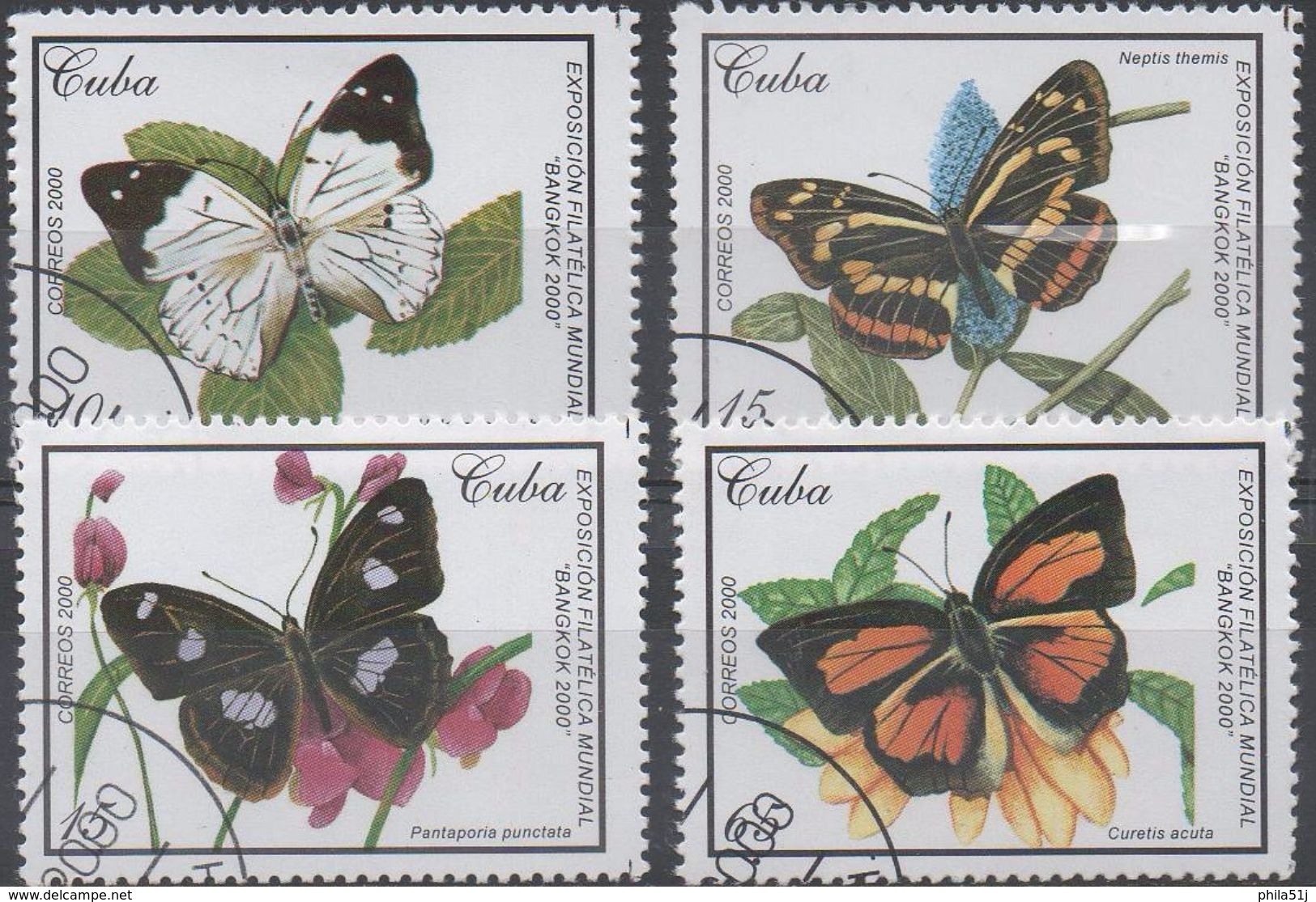 CUBA  N°3852/3855 __OBL VOIR SCAN - Used Stamps