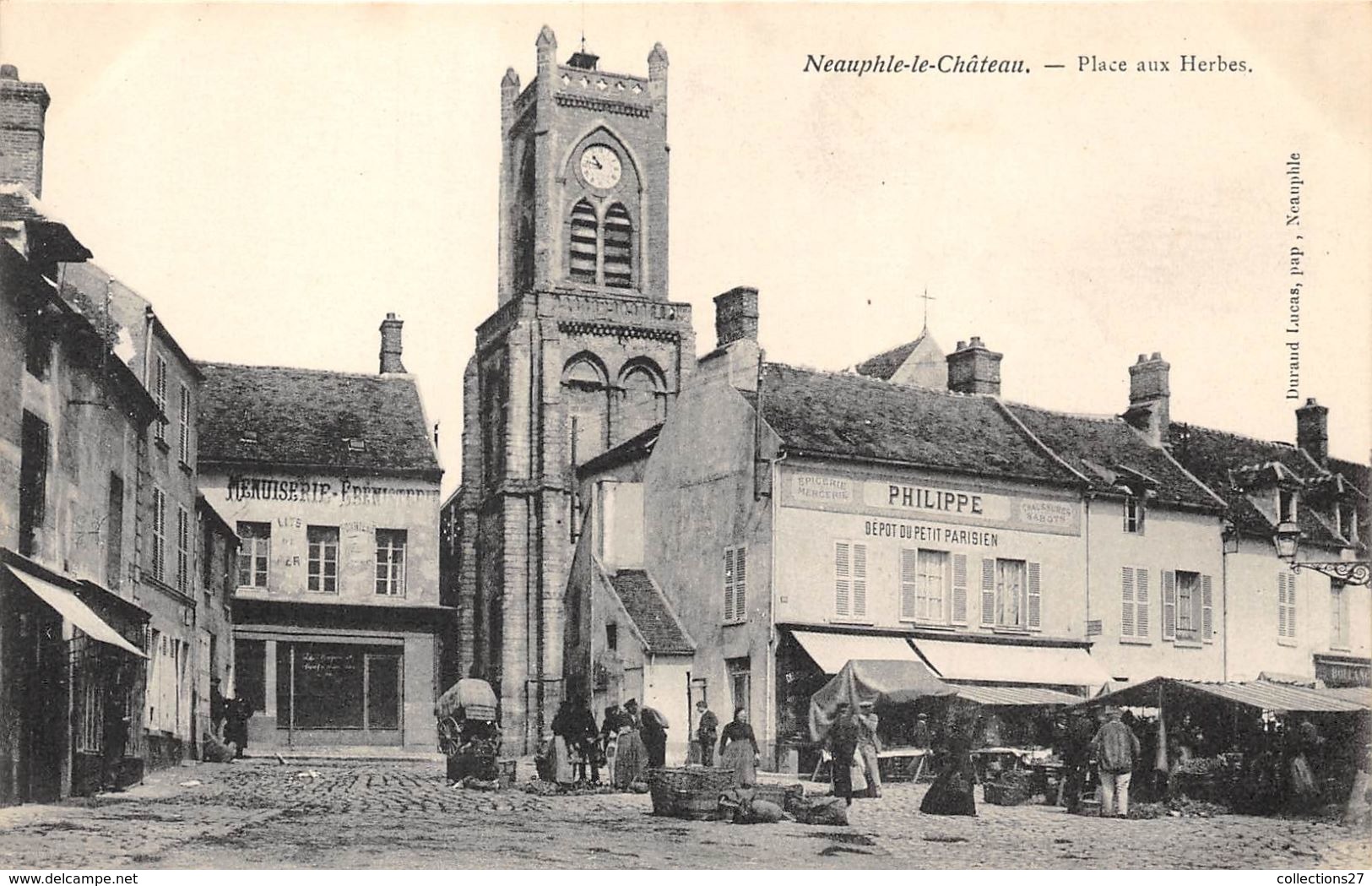 78-NEAUPHE-LE-CAHATEAU- PLACE DES HERBES - Neauphle Le Chateau