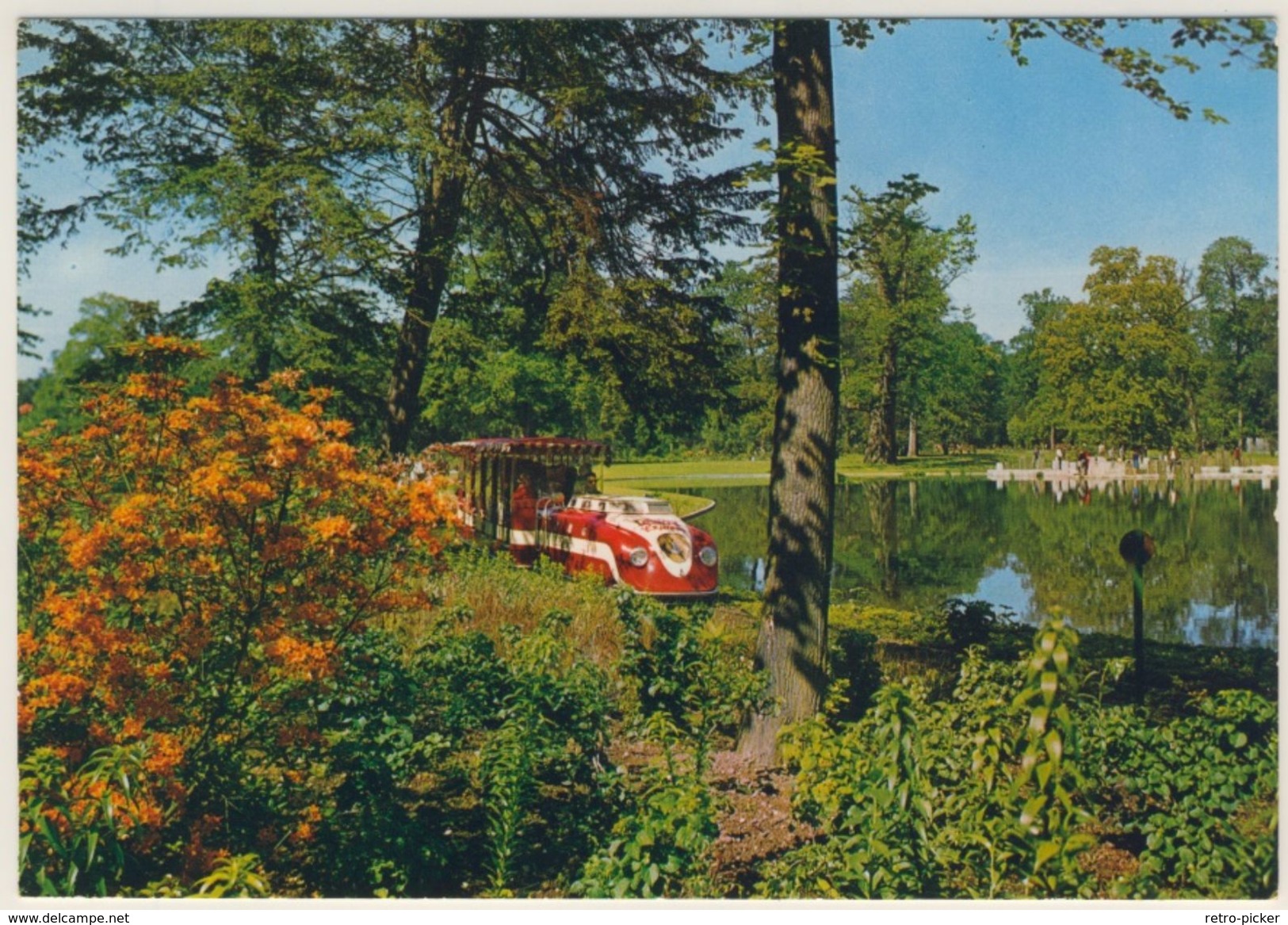 AK  Eisenbahn Bundesgartenschau Karlsruhe 1967 Bähnle _ Normalformat _Ansichtskarte - Trains