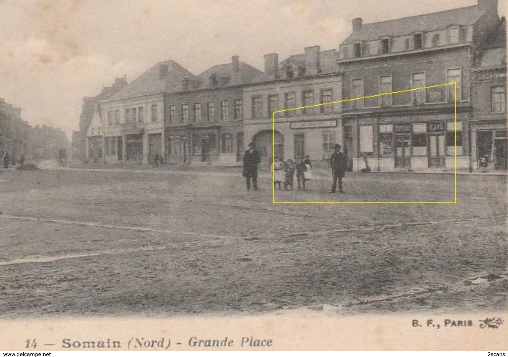 Dépt 59 - SOMAIN (grande Place Jean-Jaurès) - Carte-photo FÊTE Devant CAFÉ CENTRAL (maison E. DELAPORTE) - Camion Décoré - Autres & Non Classés